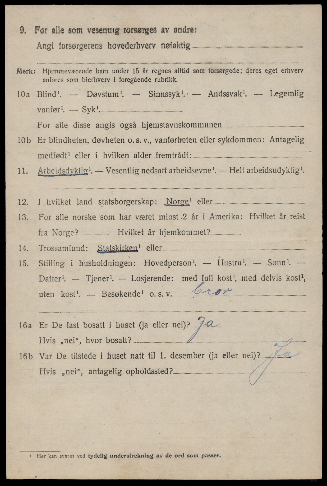 SAST, 1920 census for Jelsa, 1920, p. 1655