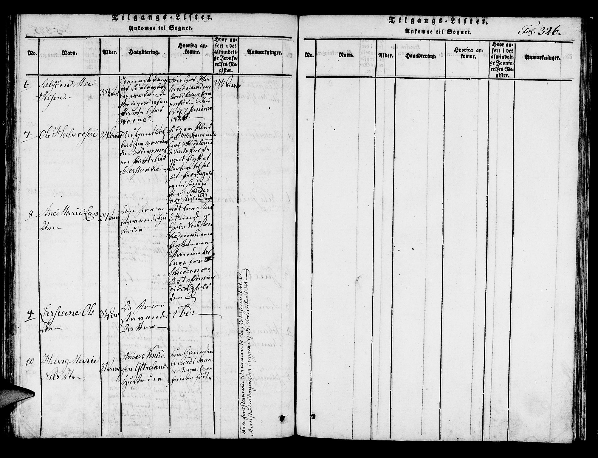 Avaldsnes sokneprestkontor, SAST/A -101851/H/Ha/Haa/L0004: Parish register (official) no. A 4, 1816-1825, p. 326
