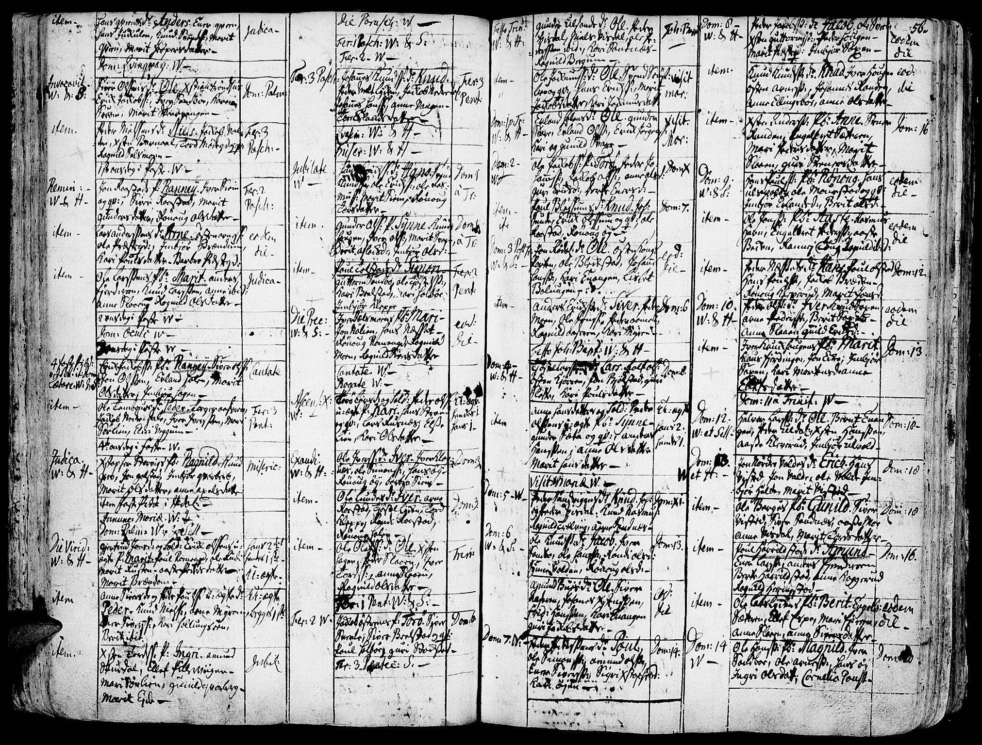 Vågå prestekontor, SAH/PREST-076/H/Ha/Haa/L0001: Parish register (official) no. 1, 1739-1810, p. 56