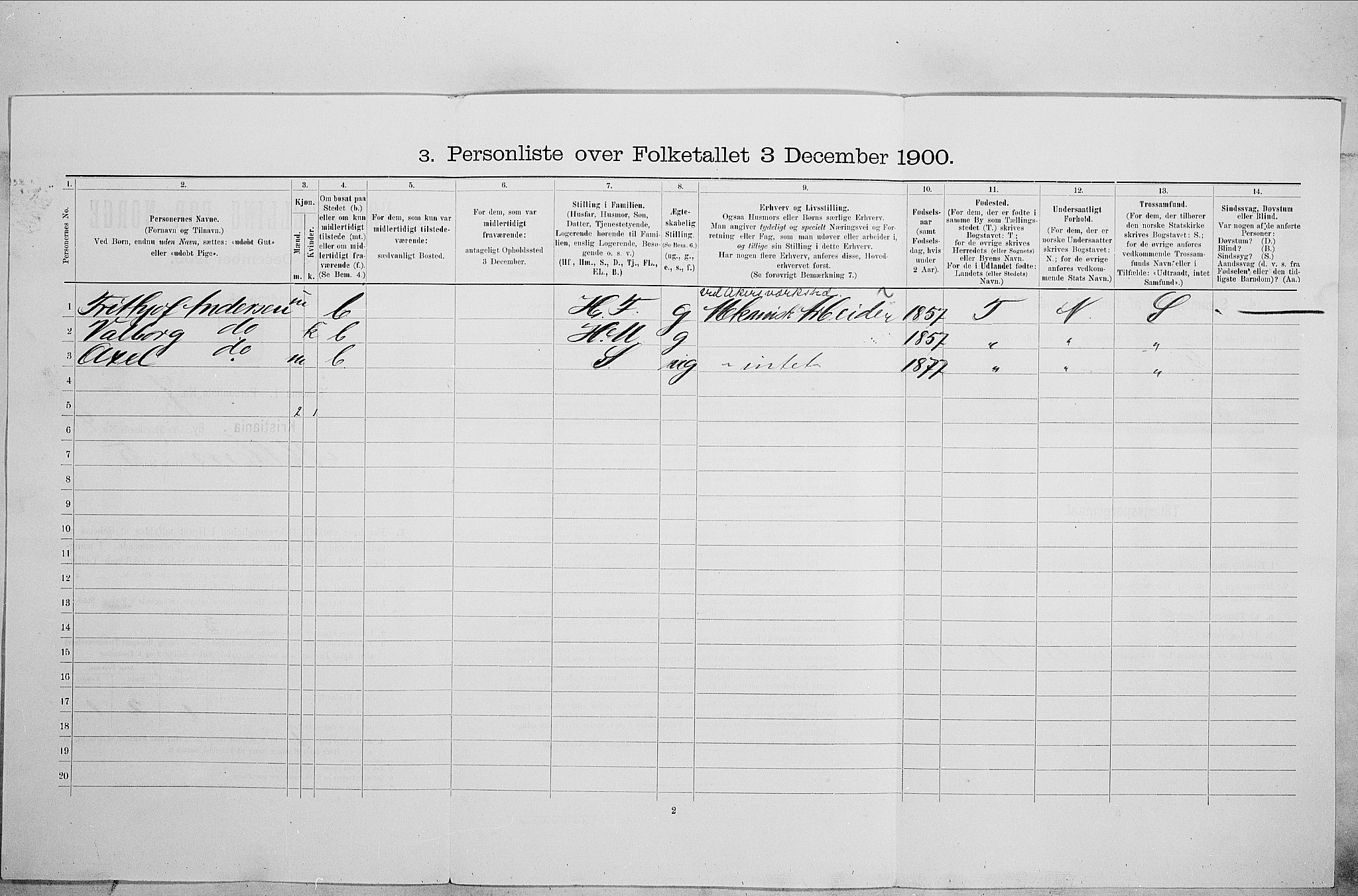 SAO, 1900 census for Kristiania, 1900, p. 59074