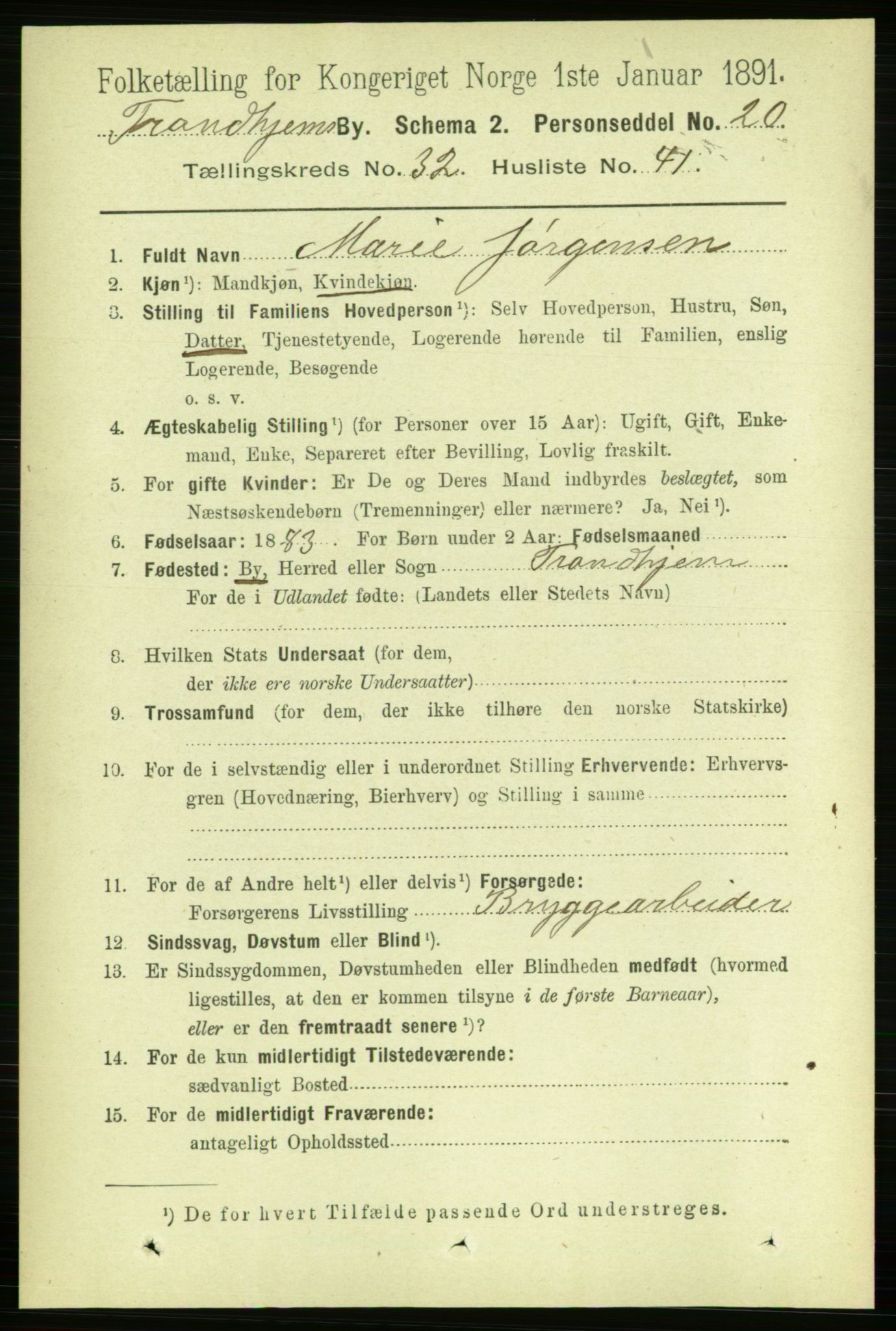 RA, 1891 census for 1601 Trondheim, 1891, p. 24524