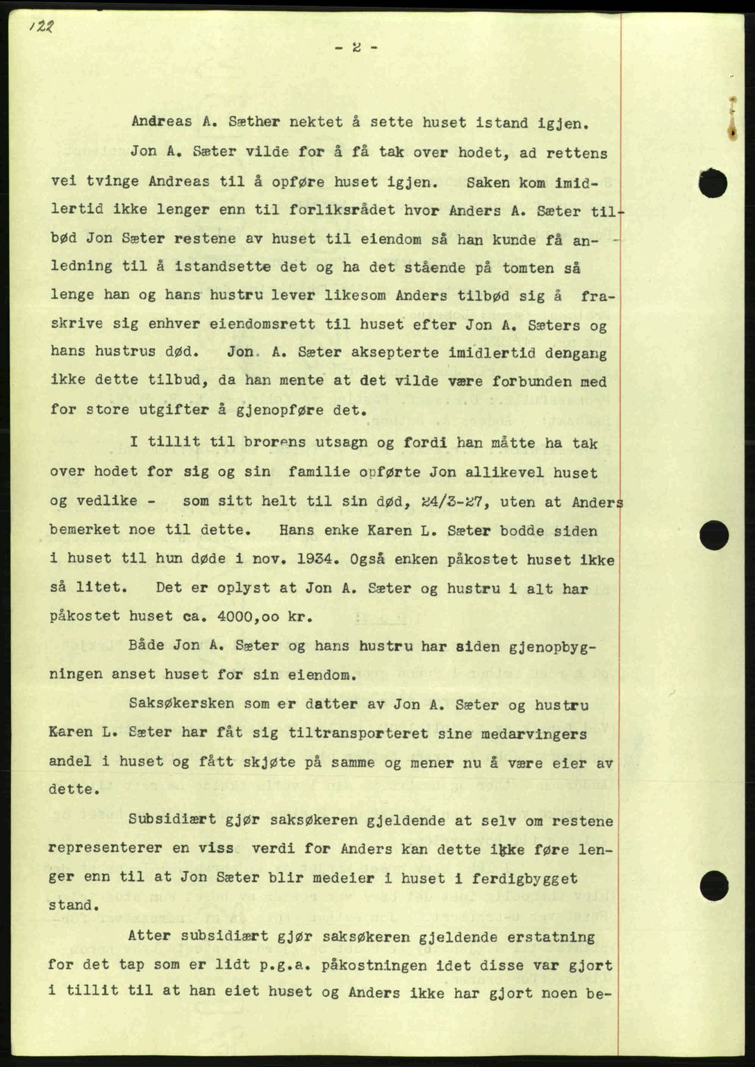 Nordmøre sorenskriveri, AV/SAT-A-4132/1/2/2Ca: Mortgage book no. A80, 1936-1937, Diary no: : 2126/1936