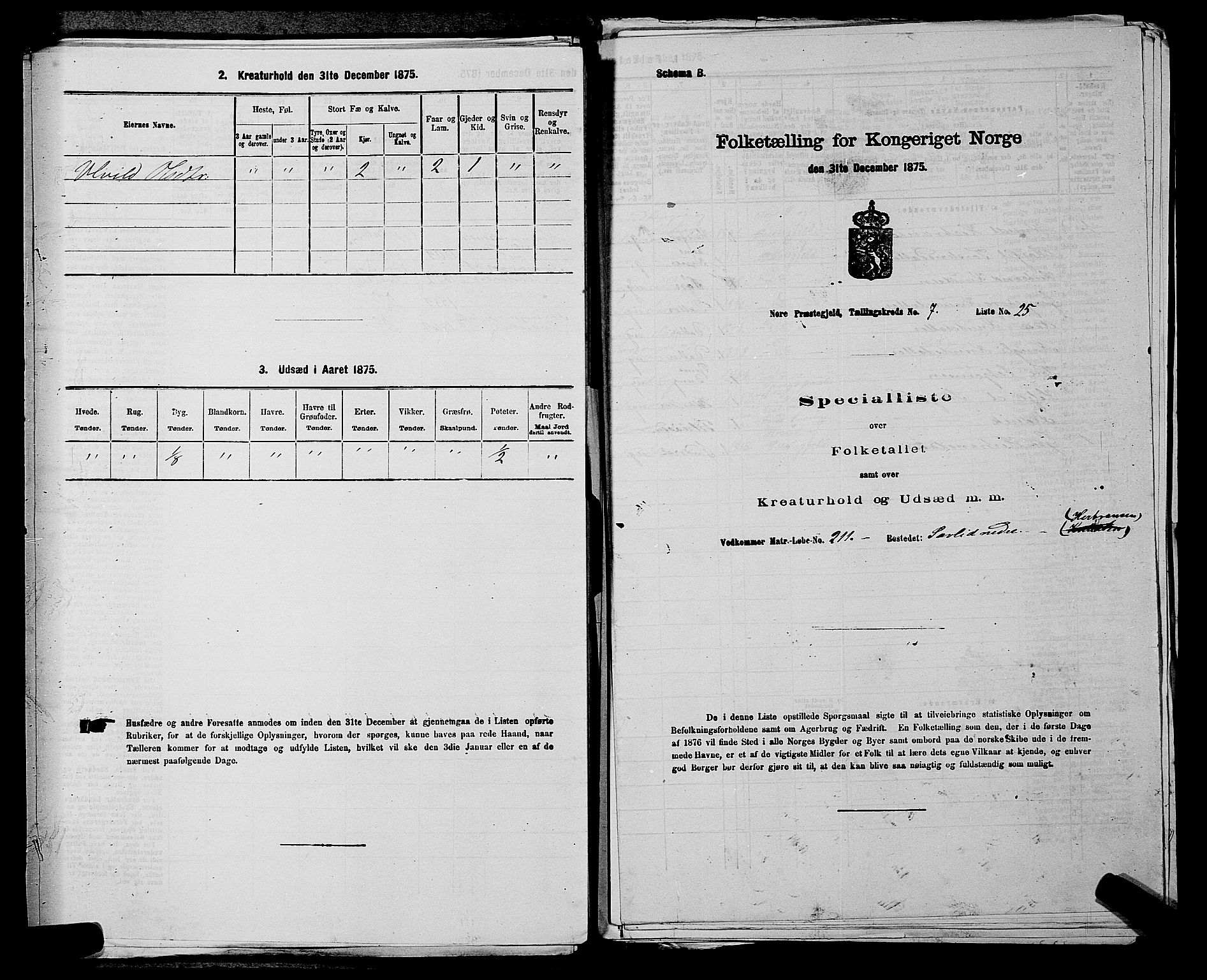 SAKO, 1875 census for 0633P Nore, 1875, p. 937