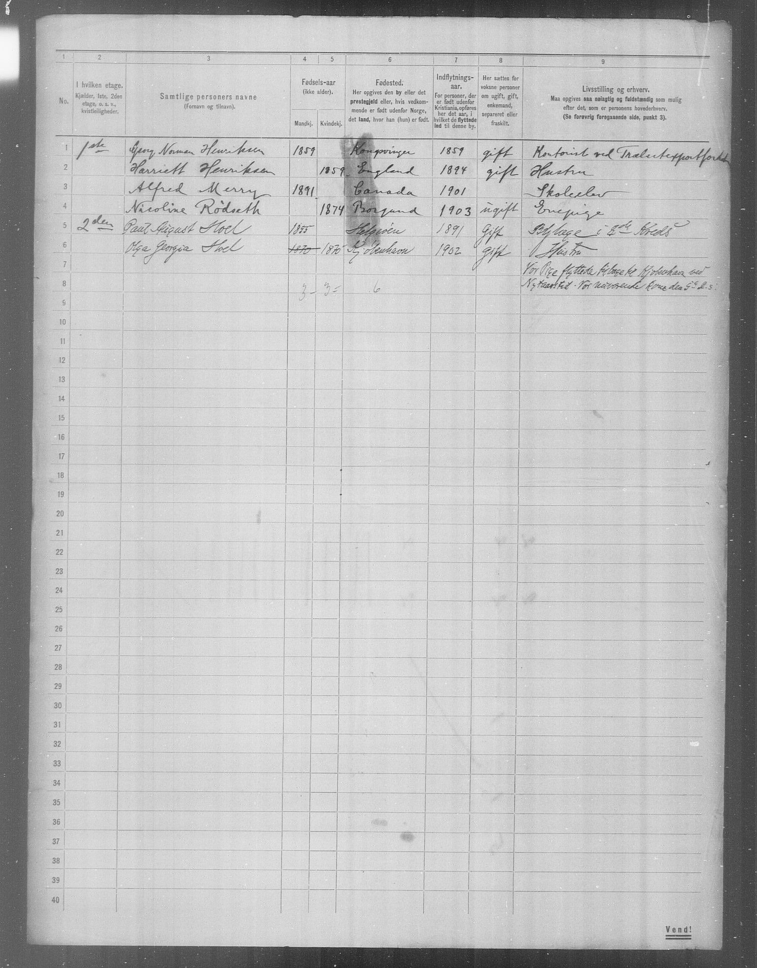 OBA, Municipal Census 1904 for Kristiania, 1904, p. 24431