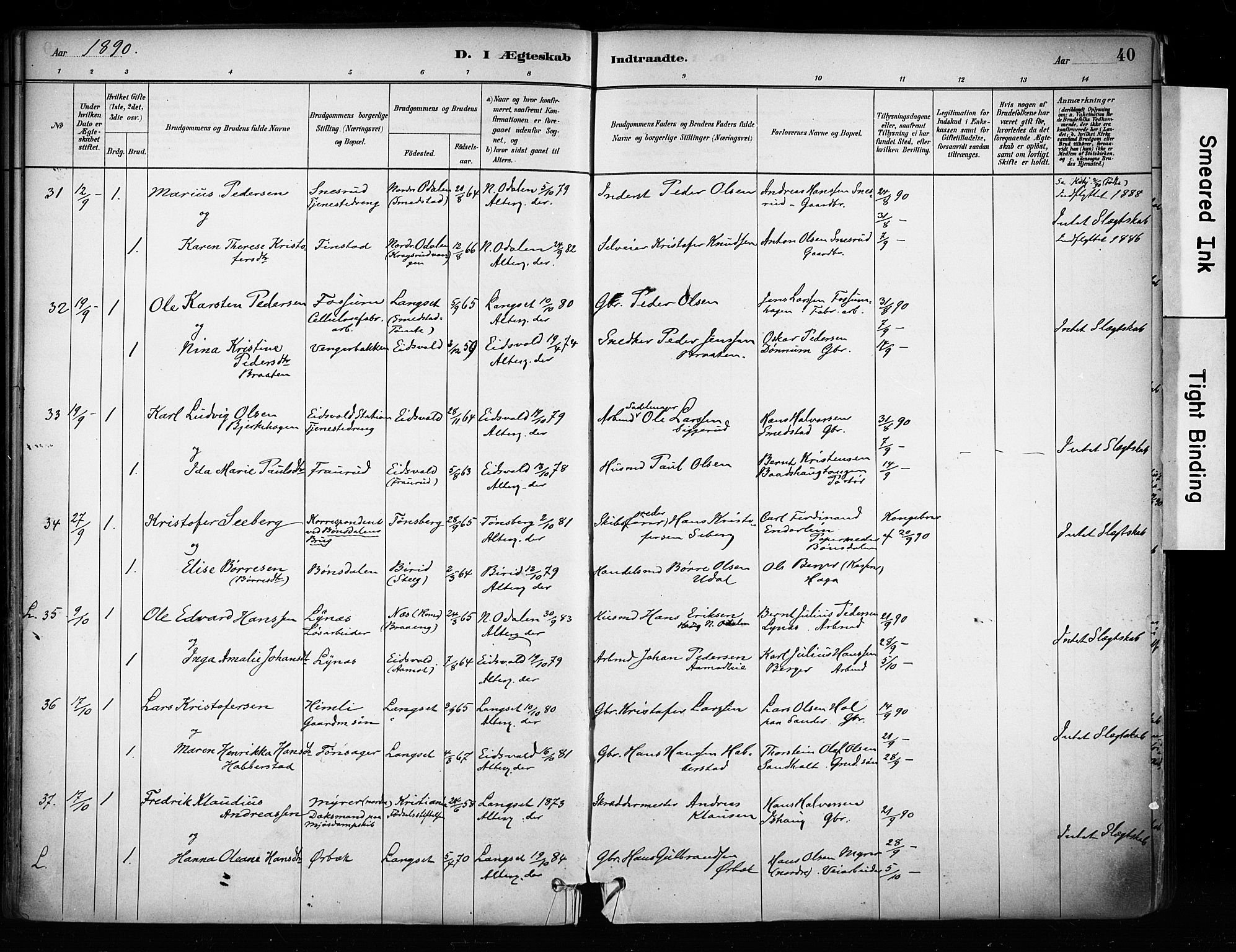 Eidsvoll prestekontor Kirkebøker, SAO/A-10888/F/Fa/L0003: Parish register (official) no. I 3, 1882-1895, p. 40