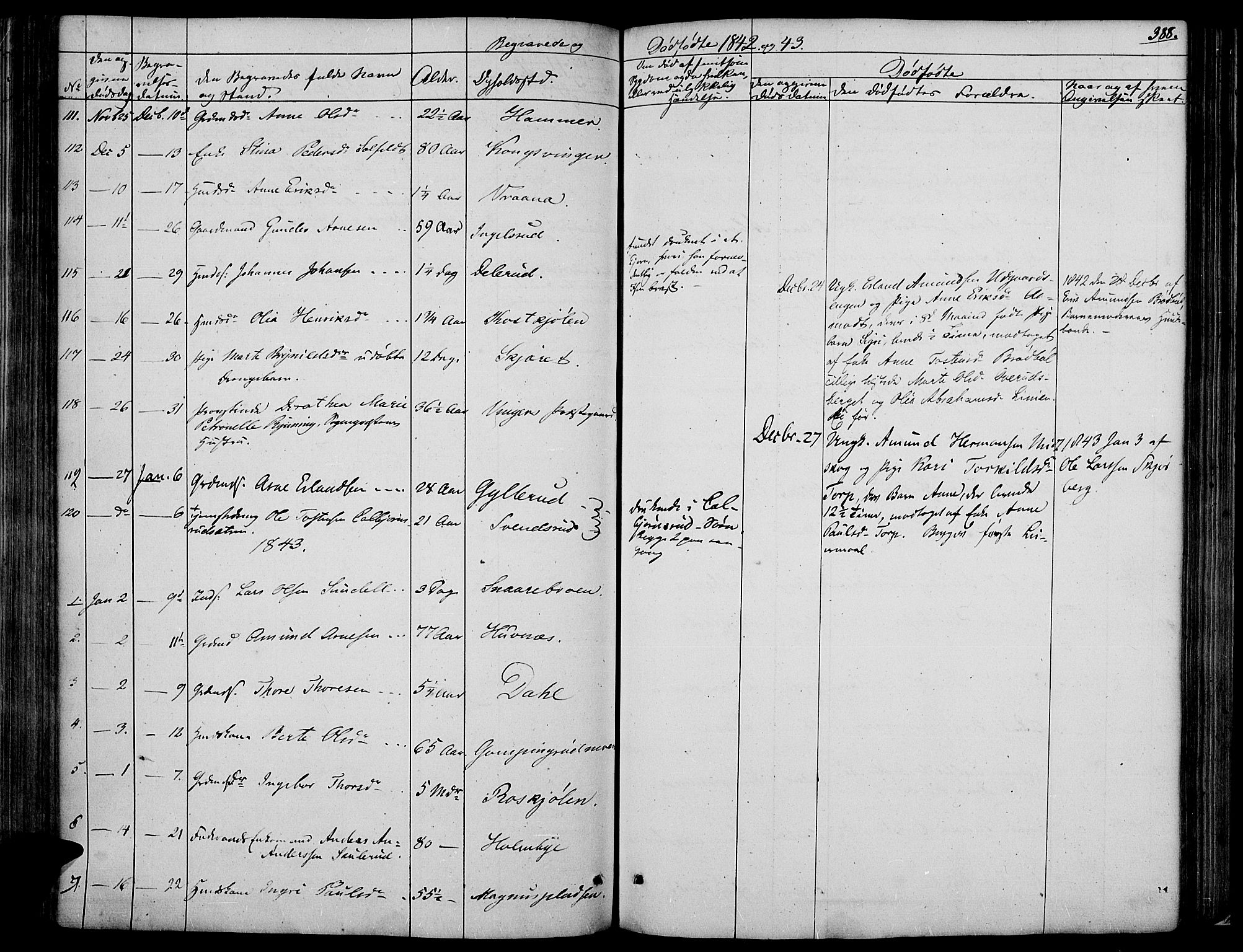 Vinger prestekontor, AV/SAH-PREST-024/H/Ha/Haa/L0008: Parish register (official) no. 8, 1839-1847, p. 388