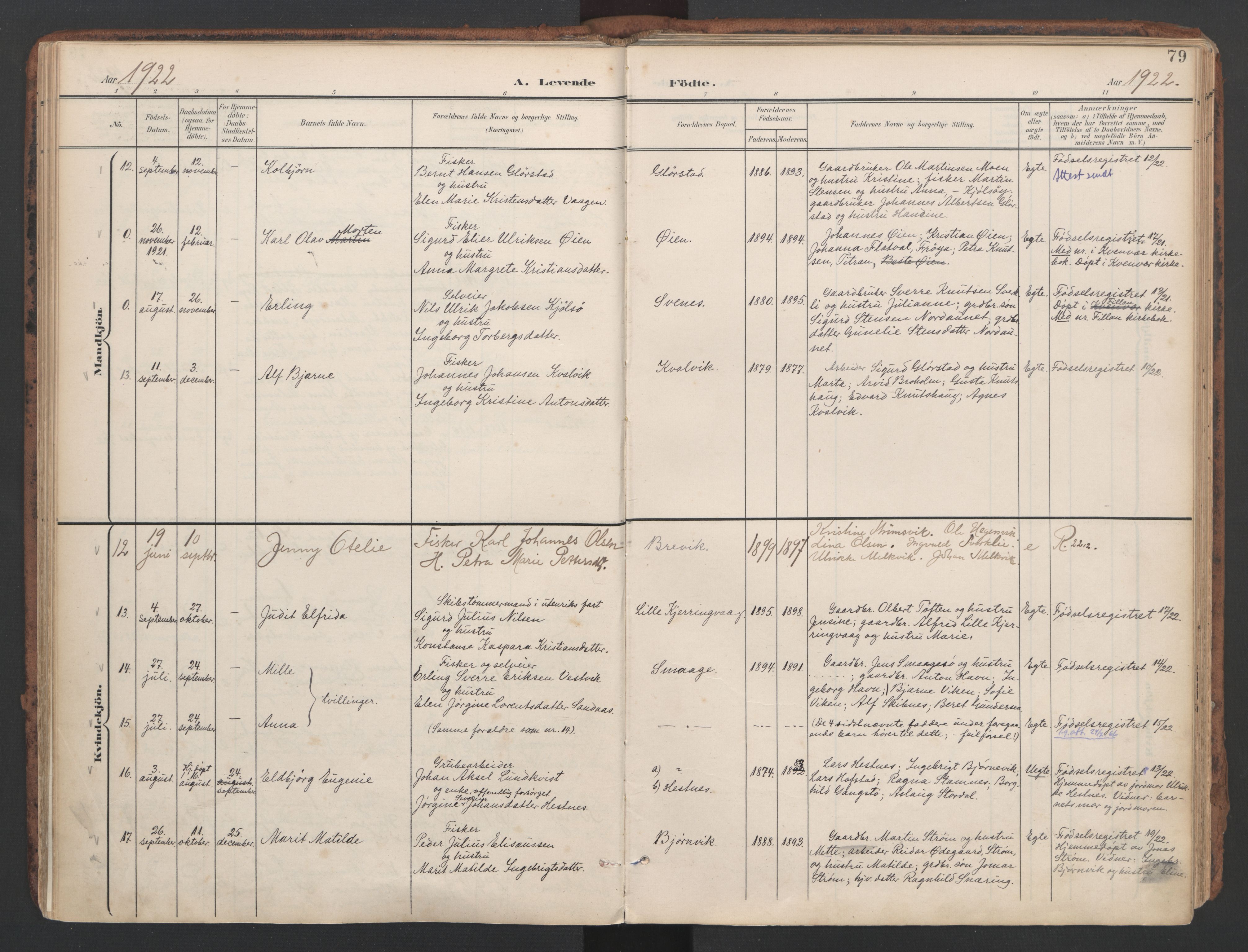 Ministerialprotokoller, klokkerbøker og fødselsregistre - Sør-Trøndelag, AV/SAT-A-1456/634/L0537: Parish register (official) no. 634A13, 1896-1922, p. 79