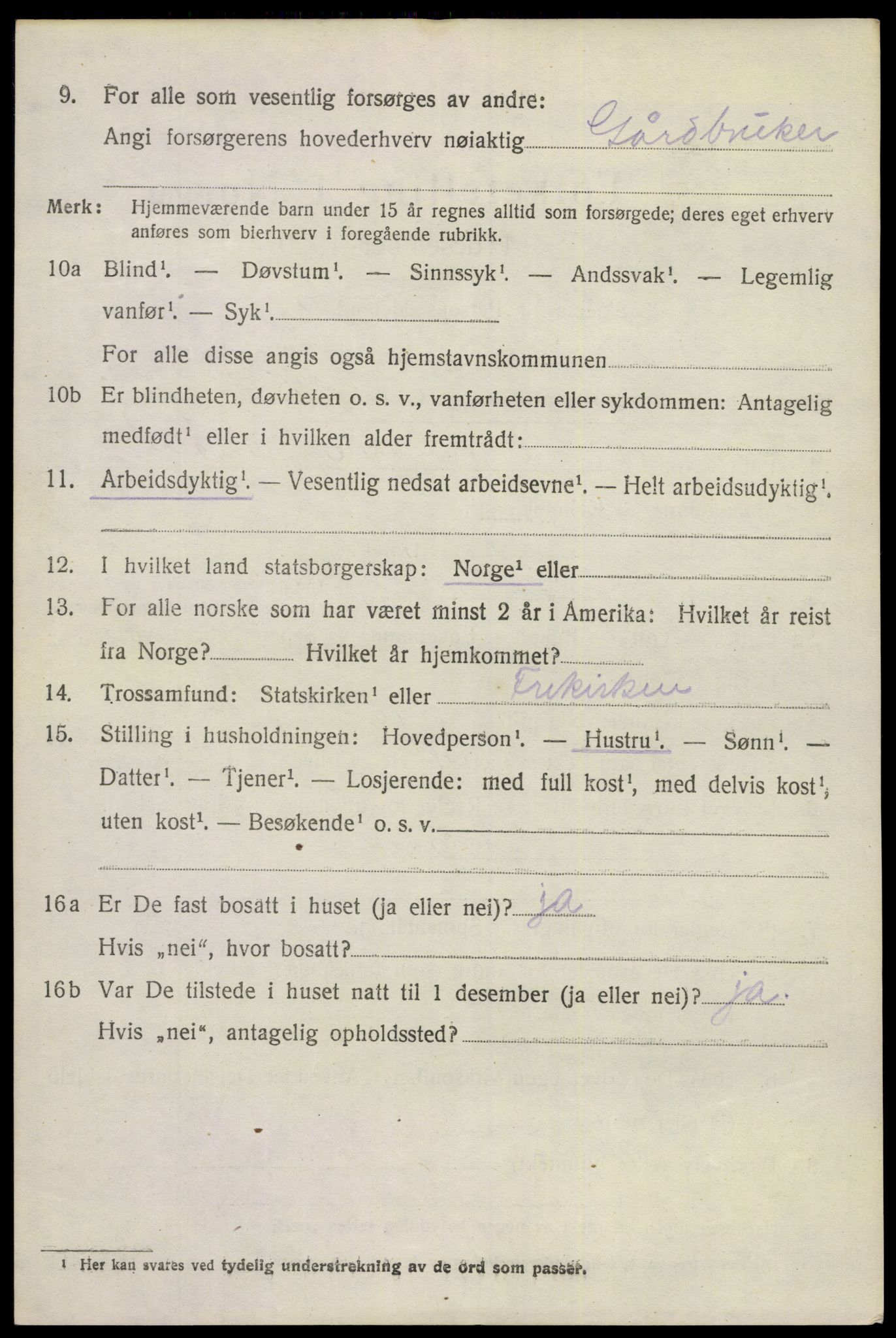 SAKO, 1920 census for Eidanger, 1920, p. 5011