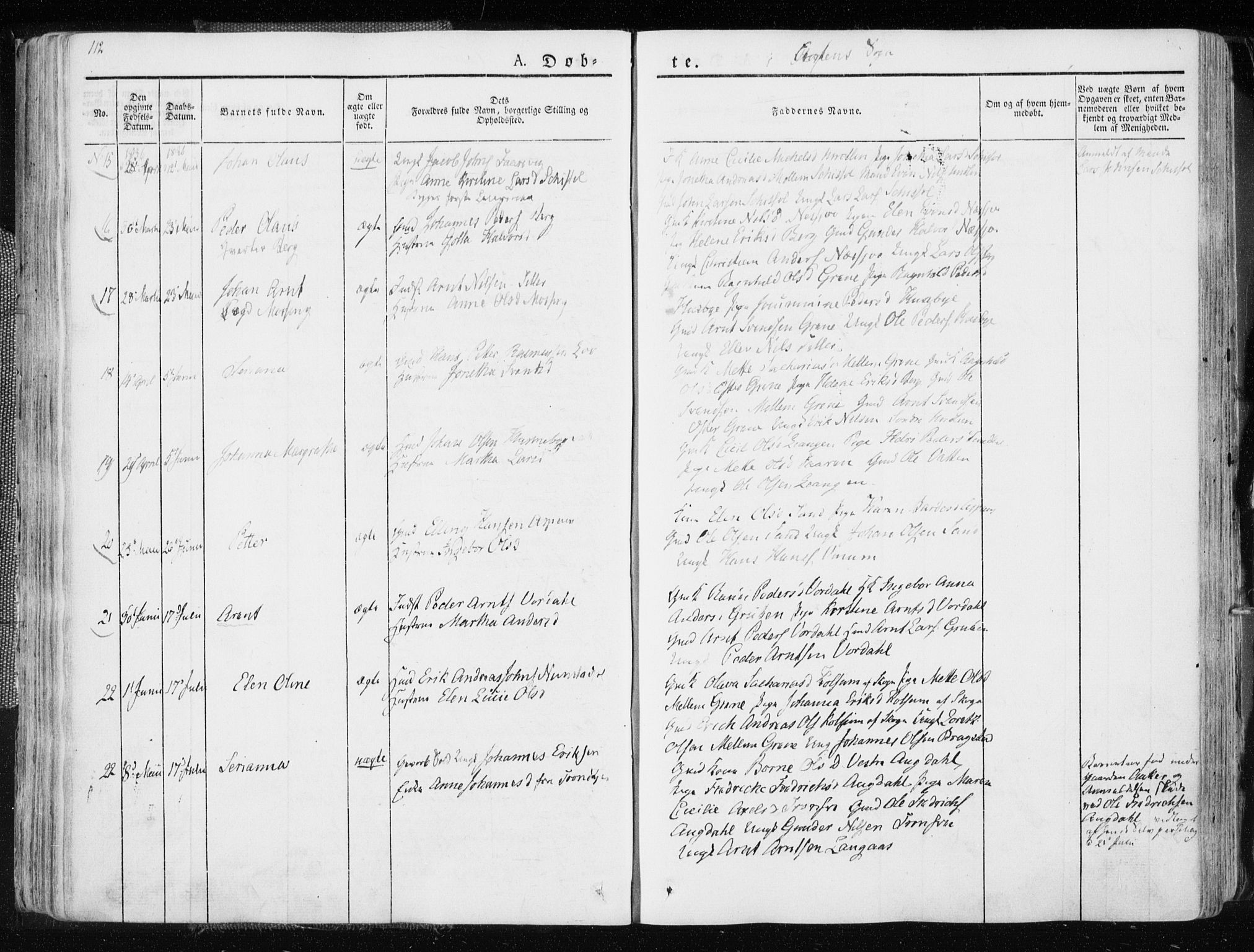 Ministerialprotokoller, klokkerbøker og fødselsregistre - Nord-Trøndelag, AV/SAT-A-1458/713/L0114: Parish register (official) no. 713A05, 1827-1839, p. 112