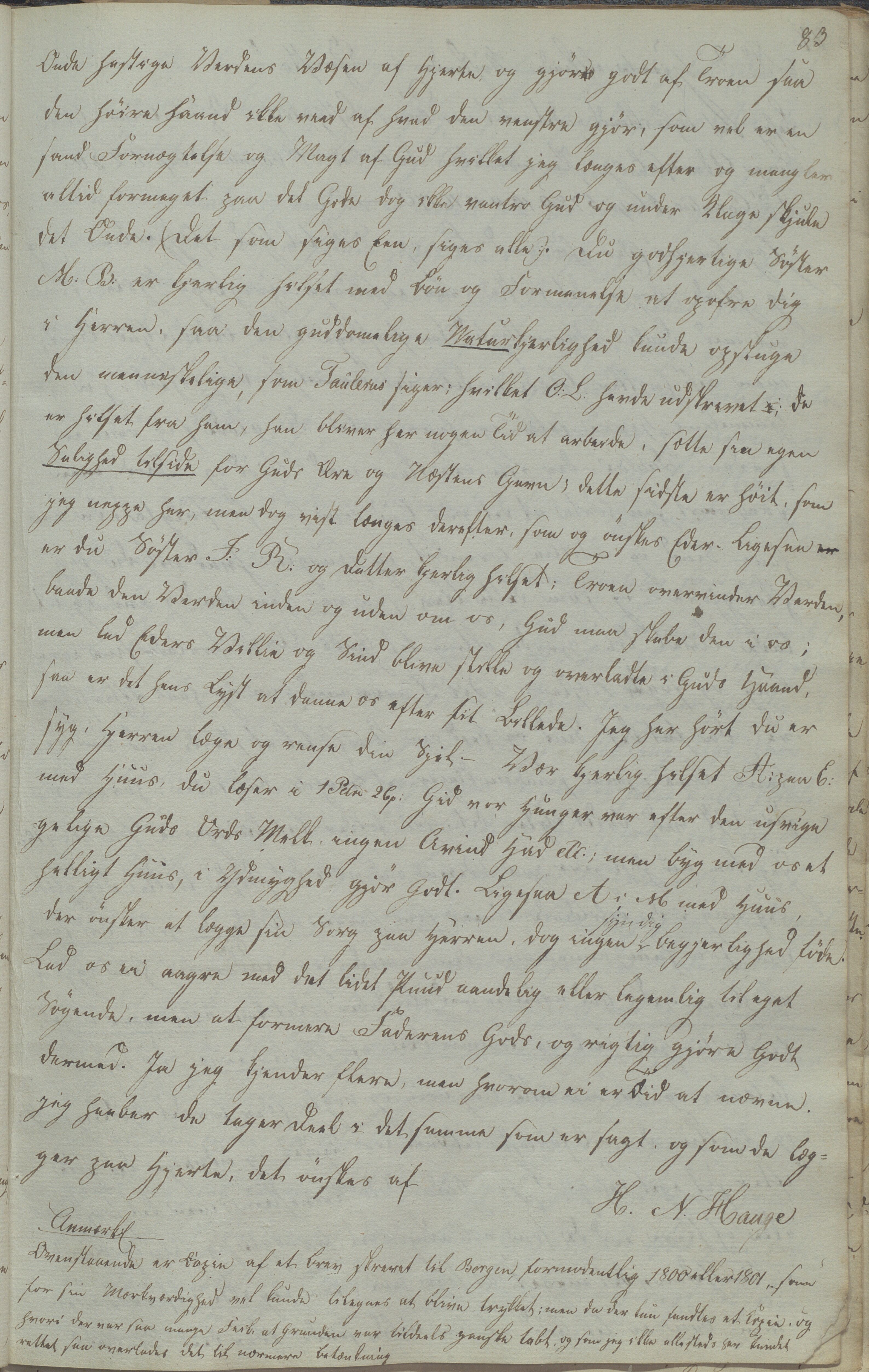 Heggtveitsamlingen, TMF/A-1007/H/L0052/0001: Innbundne brev Ms. S, med innlagt registratur / Innbundne brev Ms S. , 1801-1823, p. 83