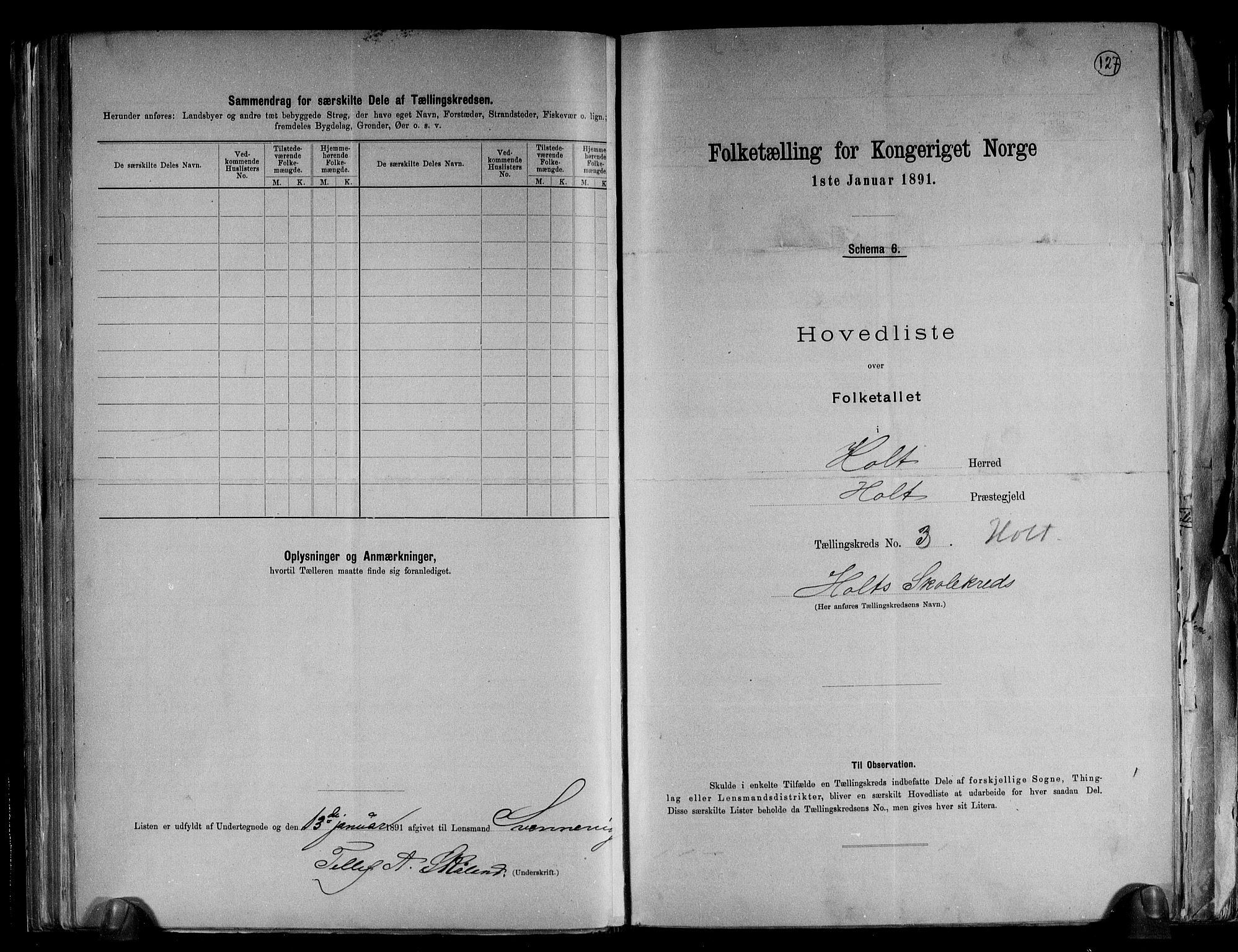 RA, 1891 census for 0914 Holt, 1891, p. 8