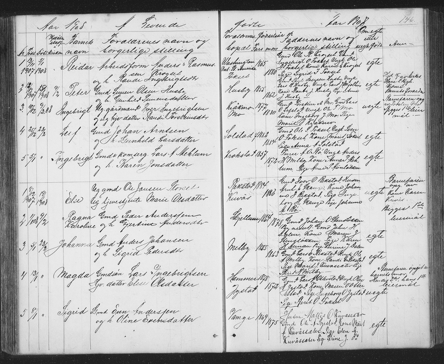 Ministerialprotokoller, klokkerbøker og fødselsregistre - Sør-Trøndelag, SAT/A-1456/667/L0798: Parish register (copy) no. 667C03, 1867-1929, p. 146