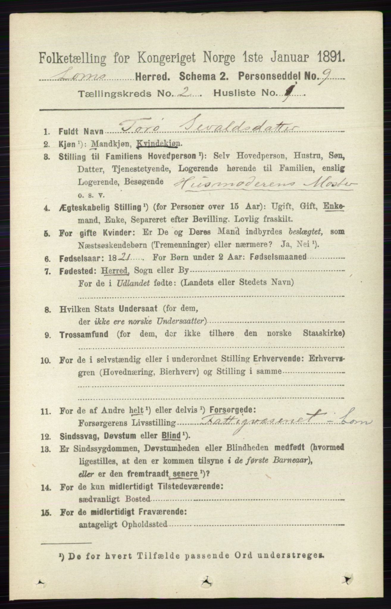 RA, 1891 census for 0514 Lom, 1891, p. 793