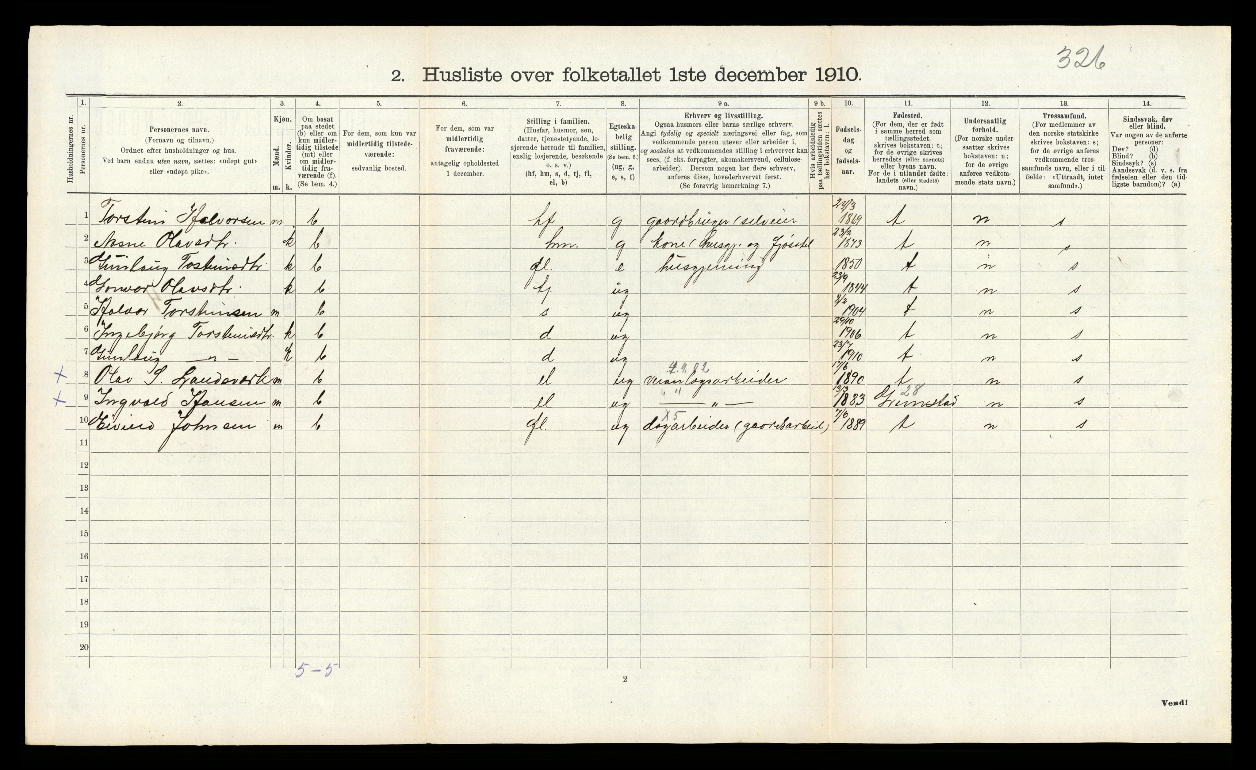 RA, 1910 census for Seljord, 1910, p. 146