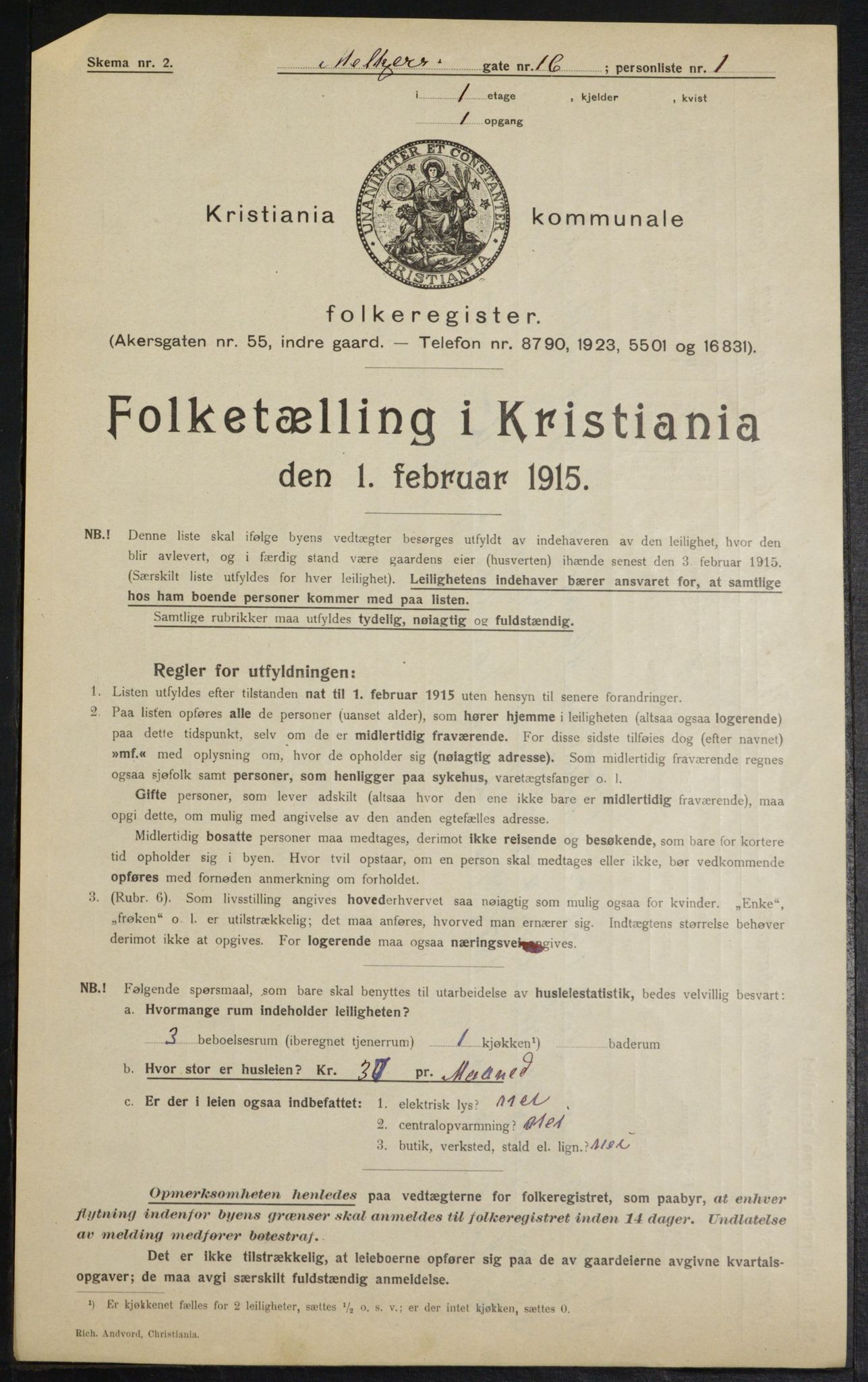 OBA, Municipal Census 1915 for Kristiania, 1915, p. 64720