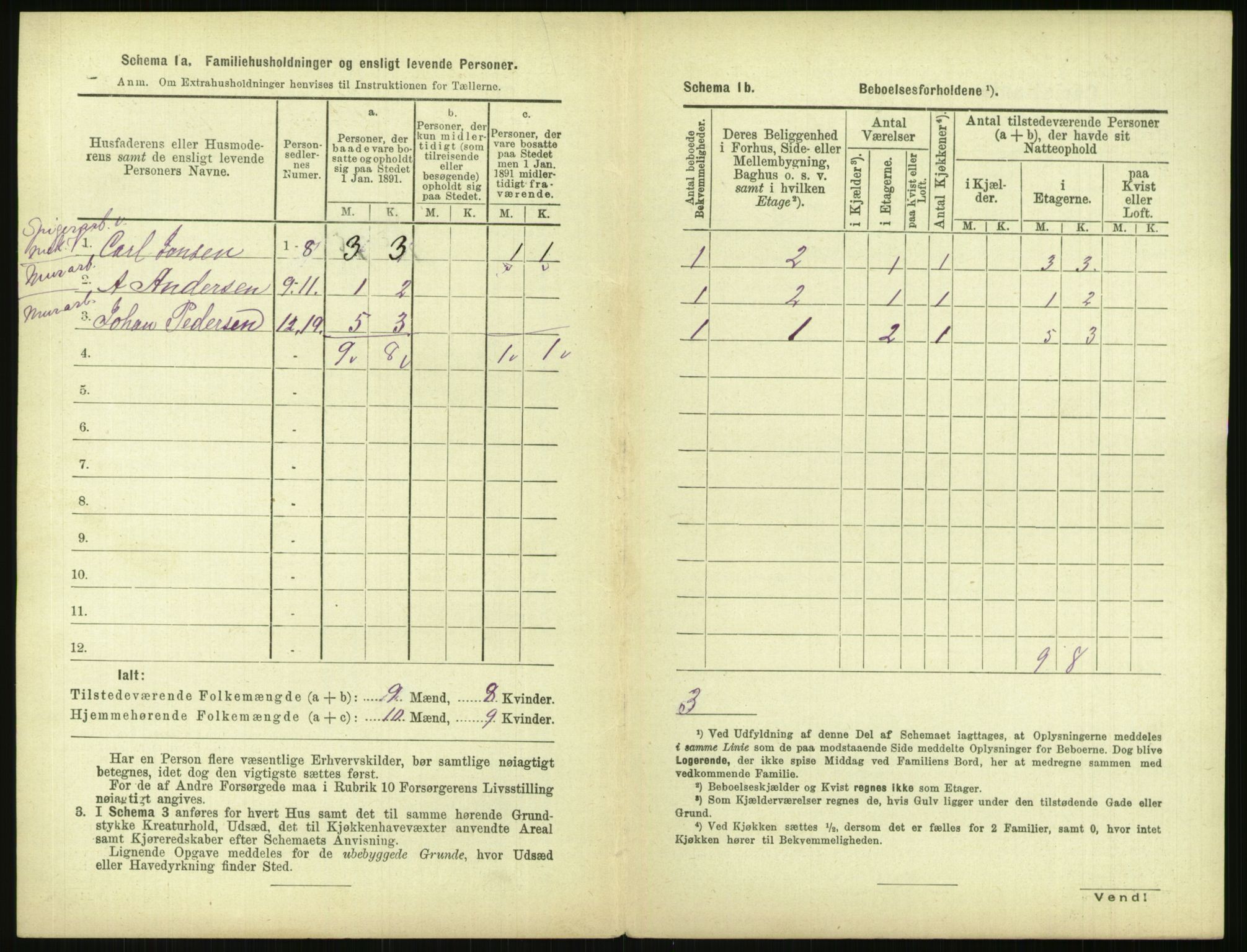 RA, 1891 census for 0301 Kristiania, 1891, p. 152294