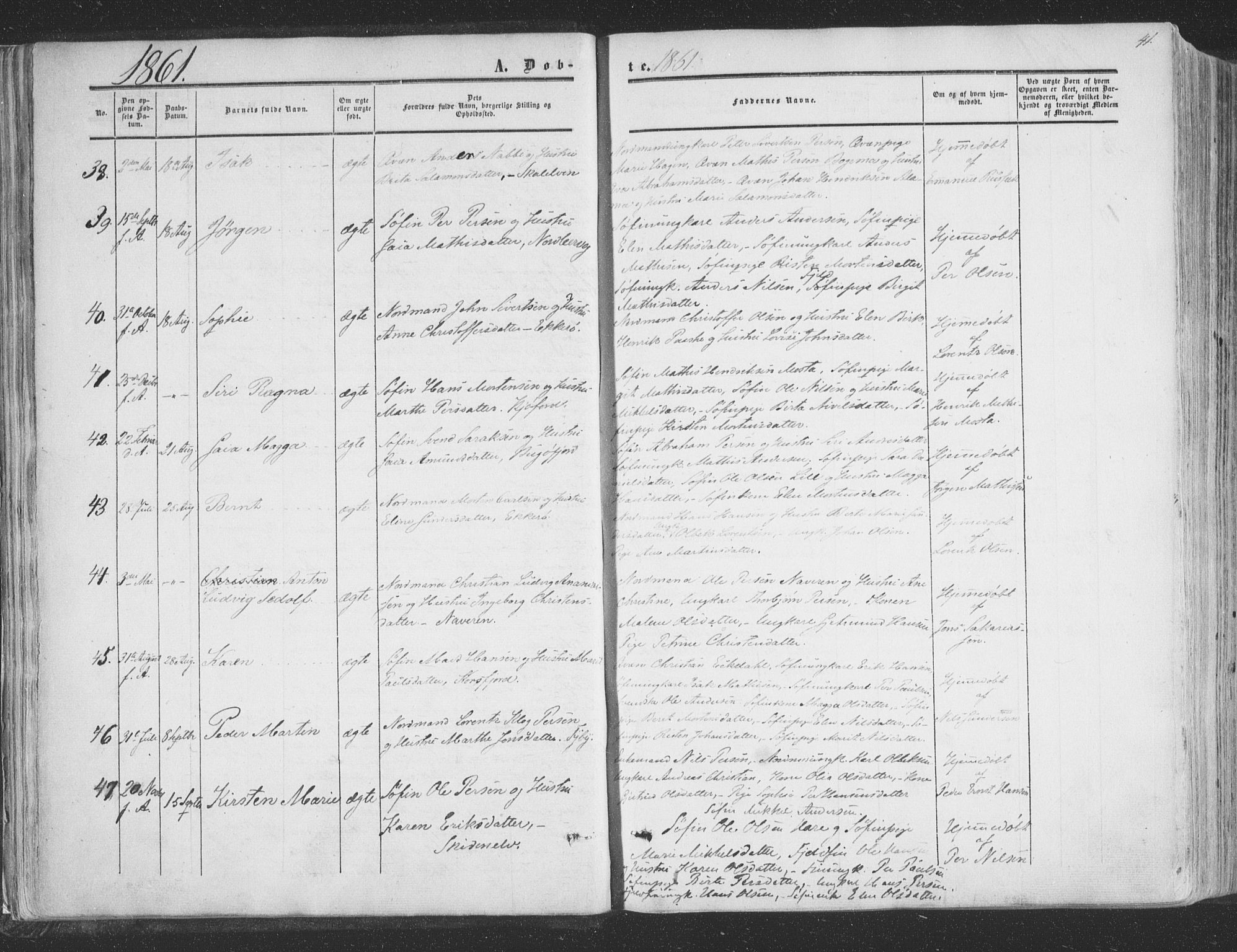 Vadsø sokneprestkontor, AV/SATØ-S-1325/H/Ha/L0004kirke: Parish register (official) no. 4, 1854-1880, p. 41