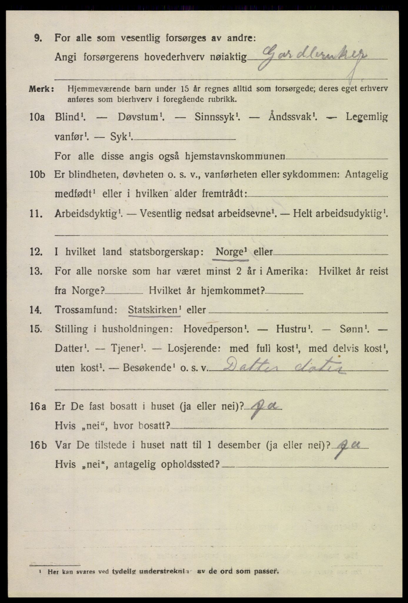 SAK, 1920 census for Søndeled, 1920, p. 4568