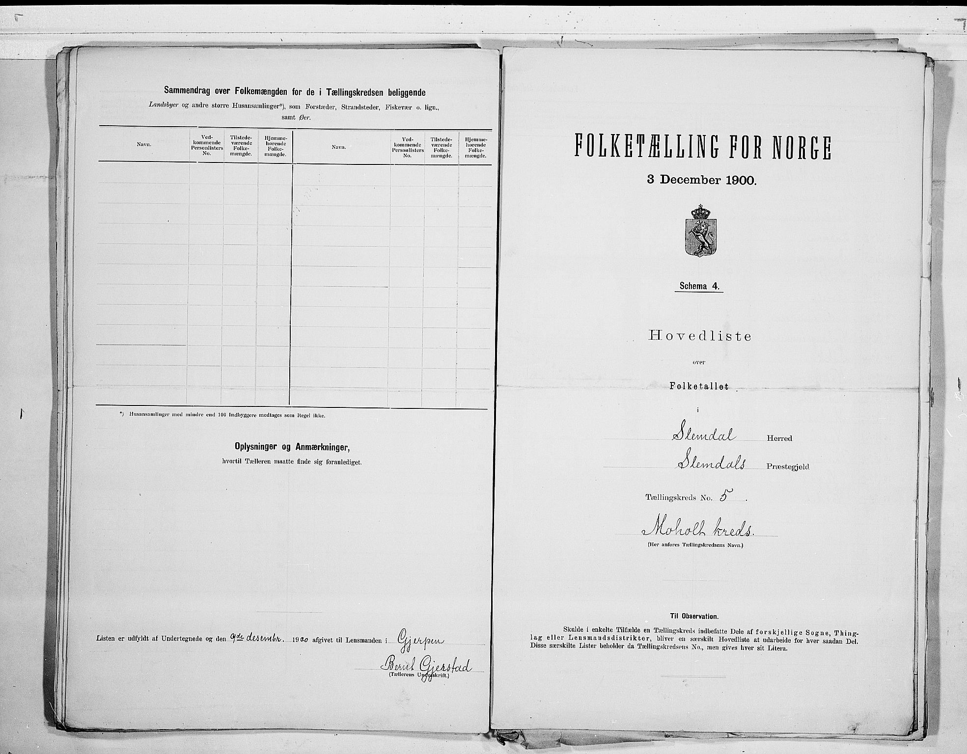 SAKO, 1900 census for Slemdal, 1900, p. 12