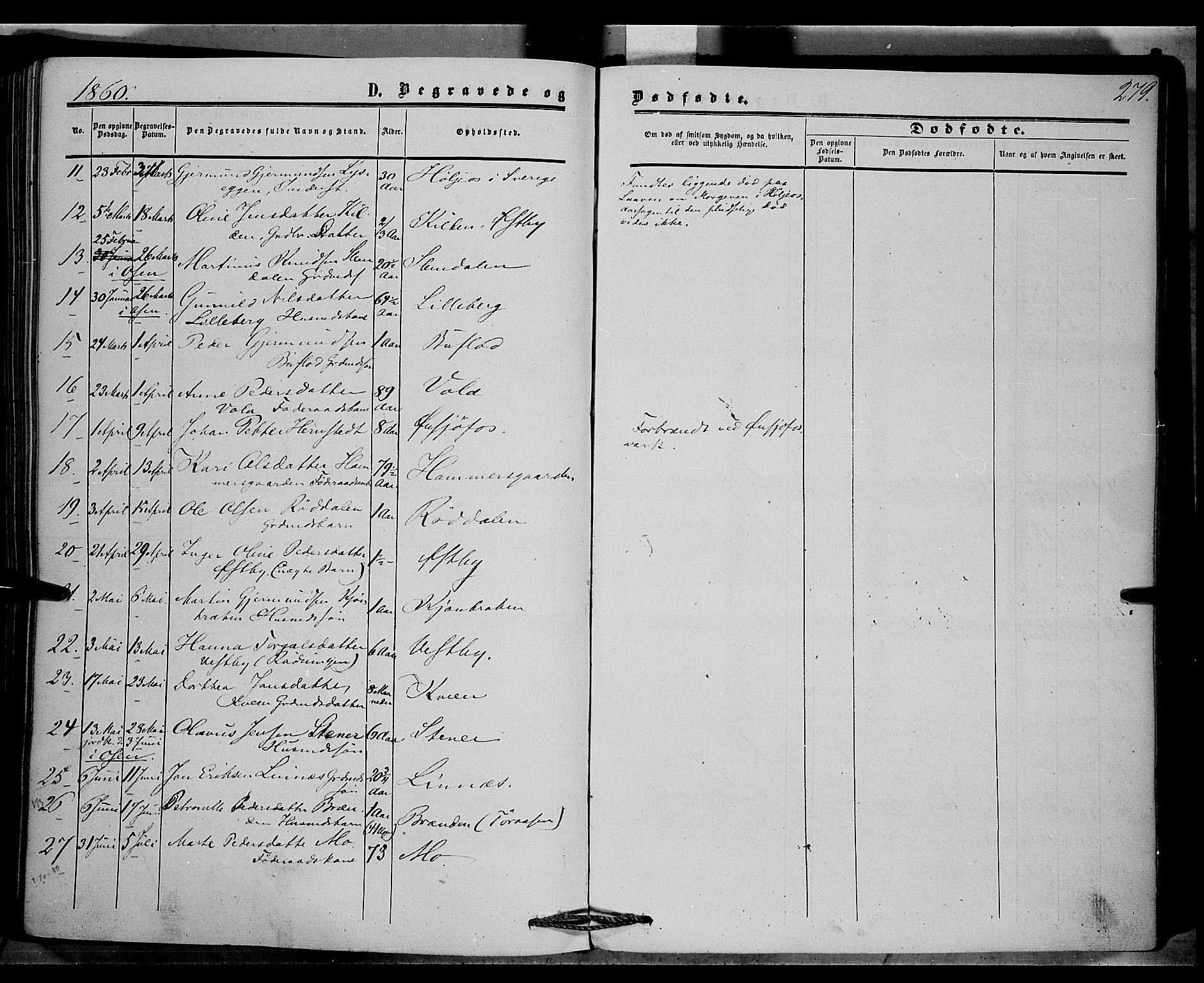 Trysil prestekontor, AV/SAH-PREST-046/H/Ha/Haa/L0005: Parish register (official) no. 5, 1851-1865, p. 279