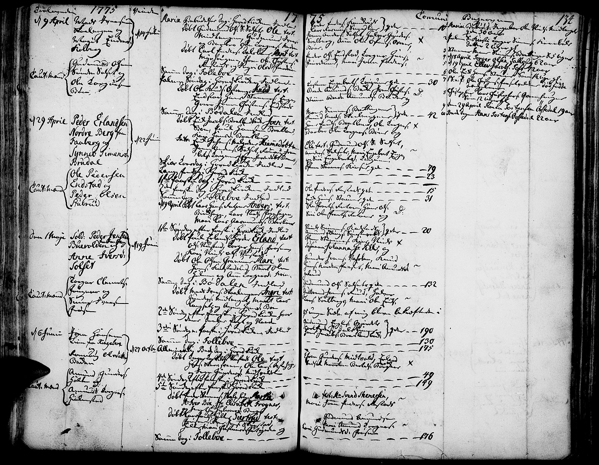 Gausdal prestekontor, SAH/PREST-090/H/Ha/Haa/L0003: Parish register (official) no. 3, 1758-1809, p. 134