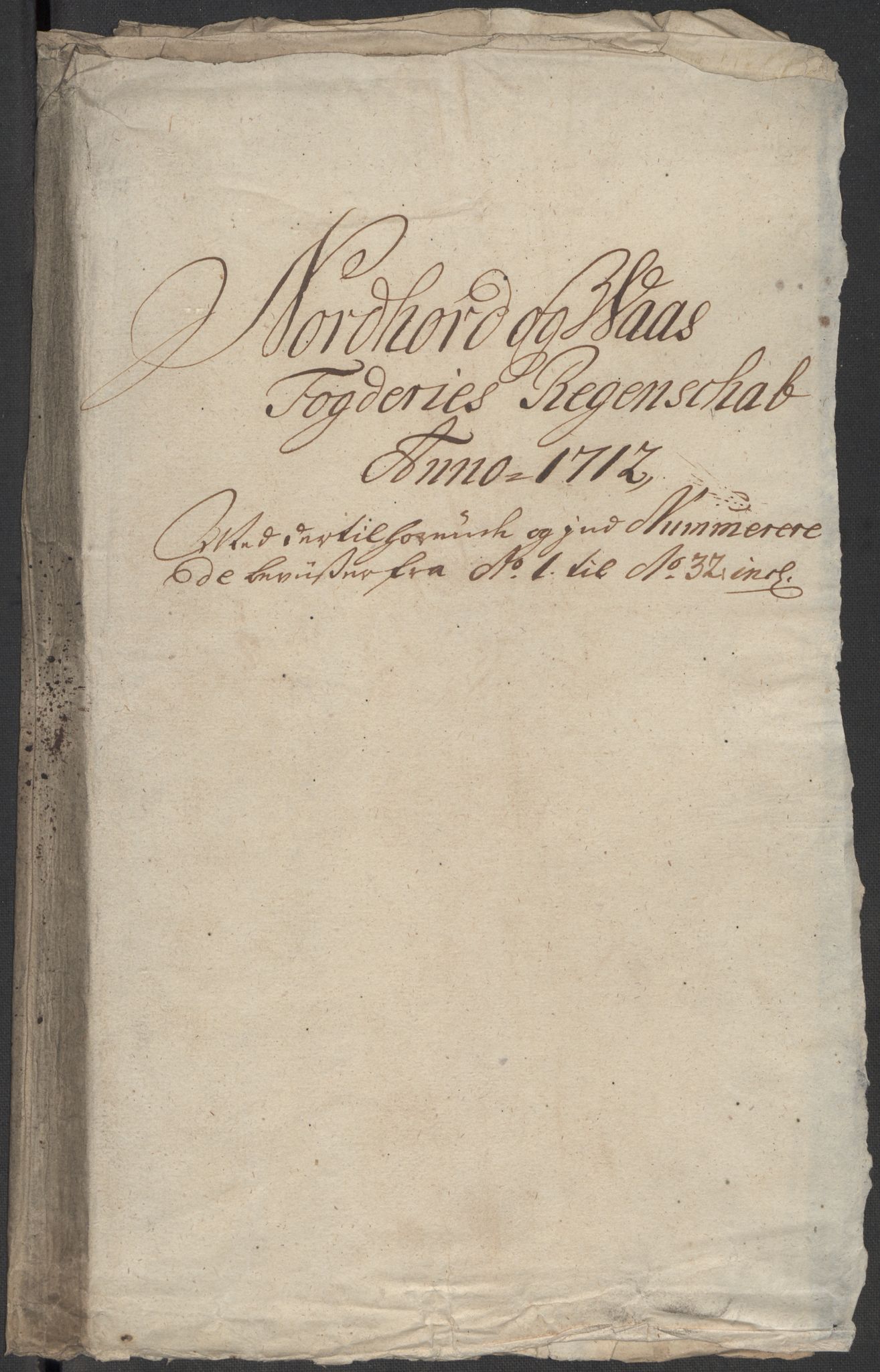 Rentekammeret inntil 1814, Reviderte regnskaper, Fogderegnskap, RA/EA-4092/R51/L3194: Fogderegnskap Nordhordland og Voss, 1712, p. 3