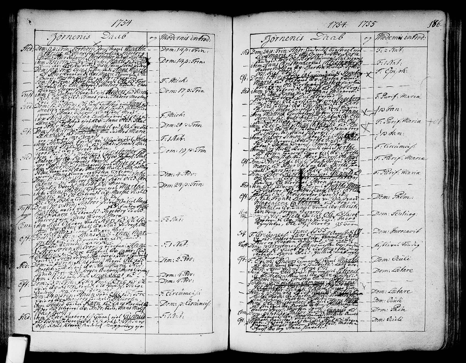 Sandsvær kirkebøker, SAKO/A-244/F/Fa/L0002a: Parish register (official) no. I 2, 1725-1809, p. 186