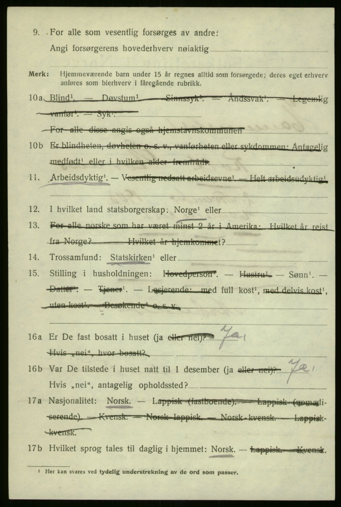 SATØ, 1920 census for Hammerfest, 1920, p. 3029