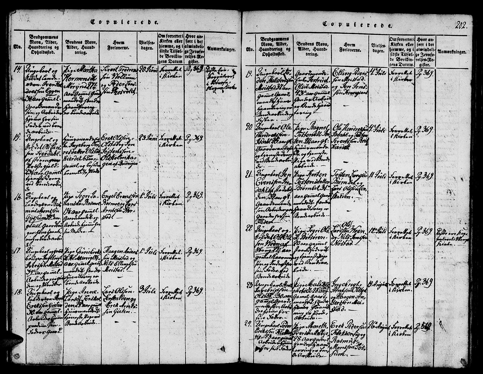 Ministerialprotokoller, klokkerbøker og fødselsregistre - Sør-Trøndelag, SAT/A-1456/665/L0776: Parish register (copy) no. 665C01, 1817-1837, p. 202