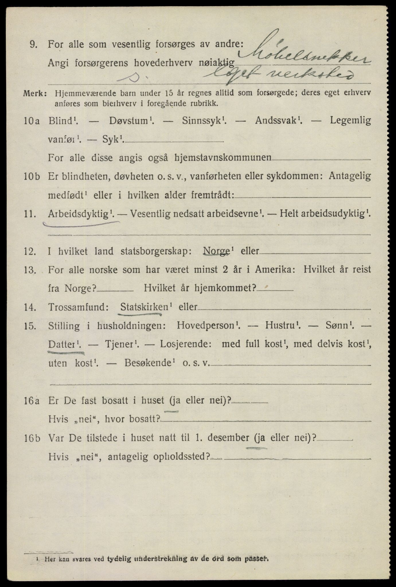 SAO, 1920 census for Askim, 1920, p. 3347