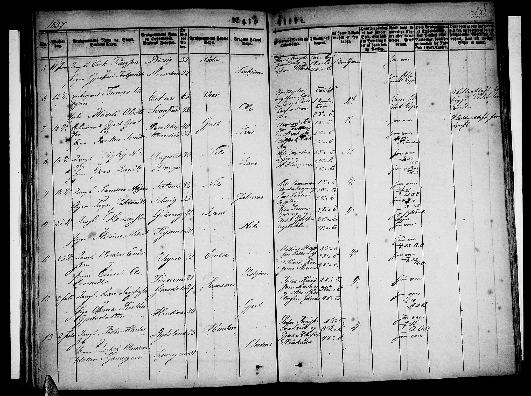 Strandebarm sokneprestembete, SAB/A-78401/H/Haa: Parish register (official) no. A 6, 1826-1843, p. 250