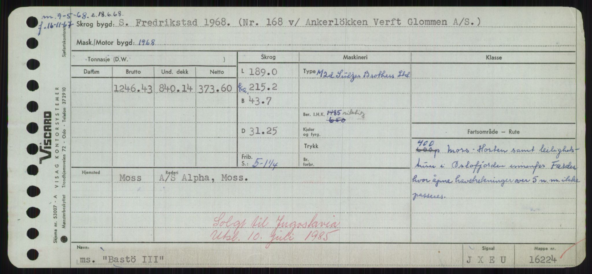 Sjøfartsdirektoratet med forløpere, Skipsmålingen, AV/RA-S-1627/H/Hd/L0003: Fartøy, B-Bev, p. 367