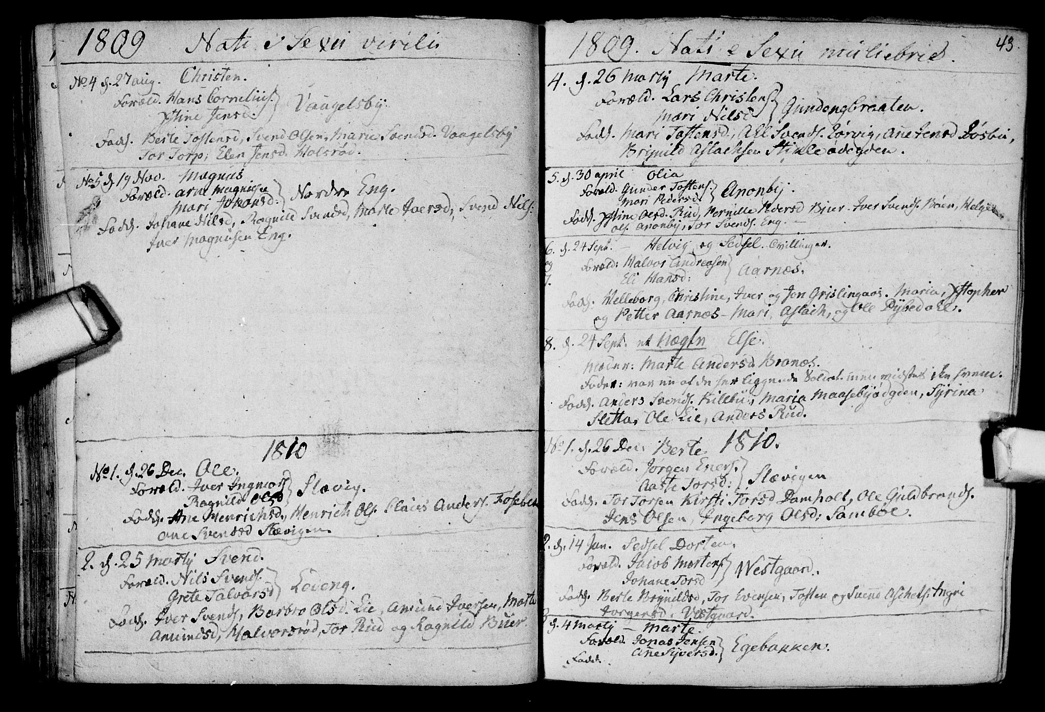 Aremark prestekontor Kirkebøker, AV/SAO-A-10899/F/Fb/L0003: Parish register (official) no.  II 3, 1796-1814, p. 43