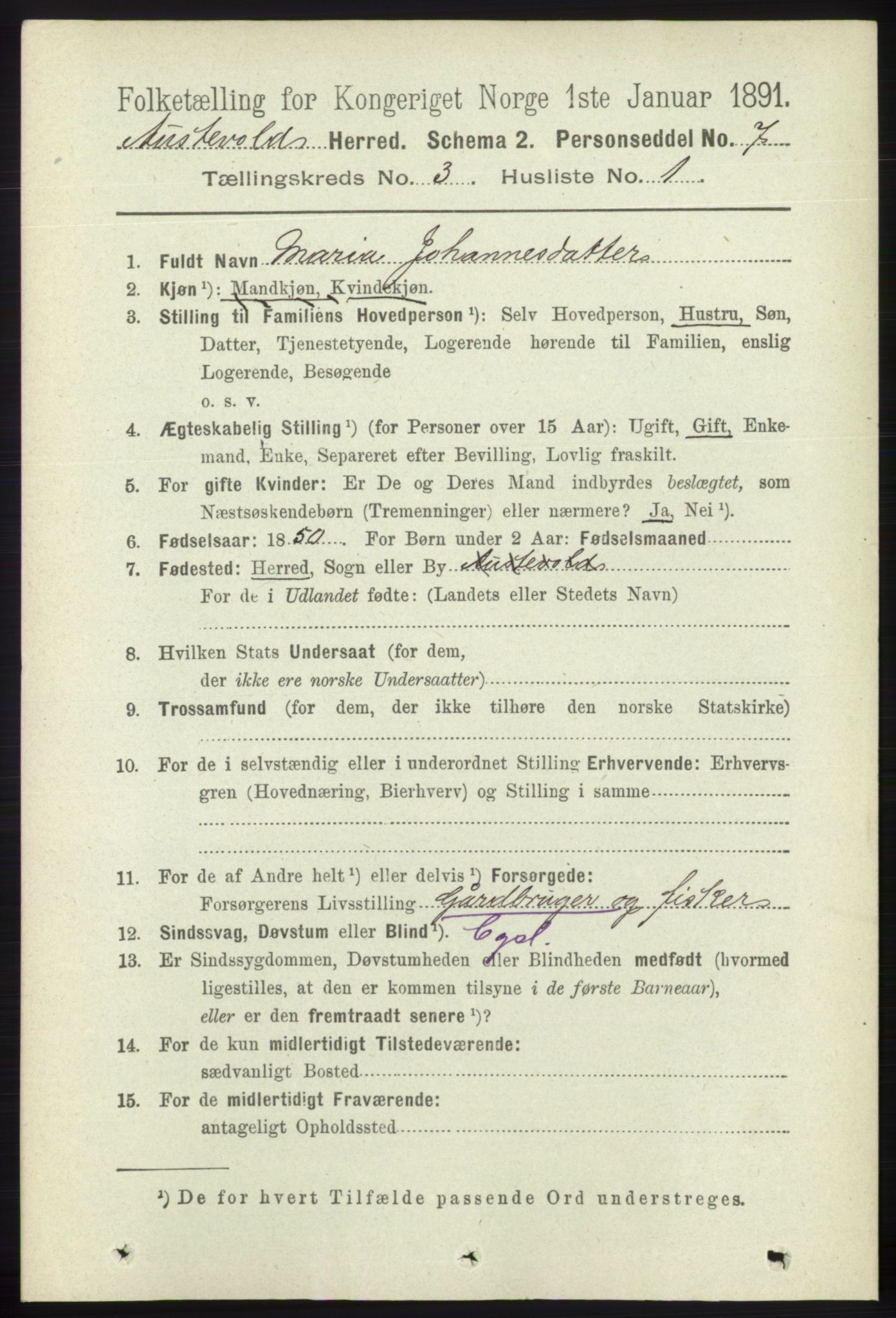 RA, 1891 census for 1244 Austevoll, 1891, p. 959