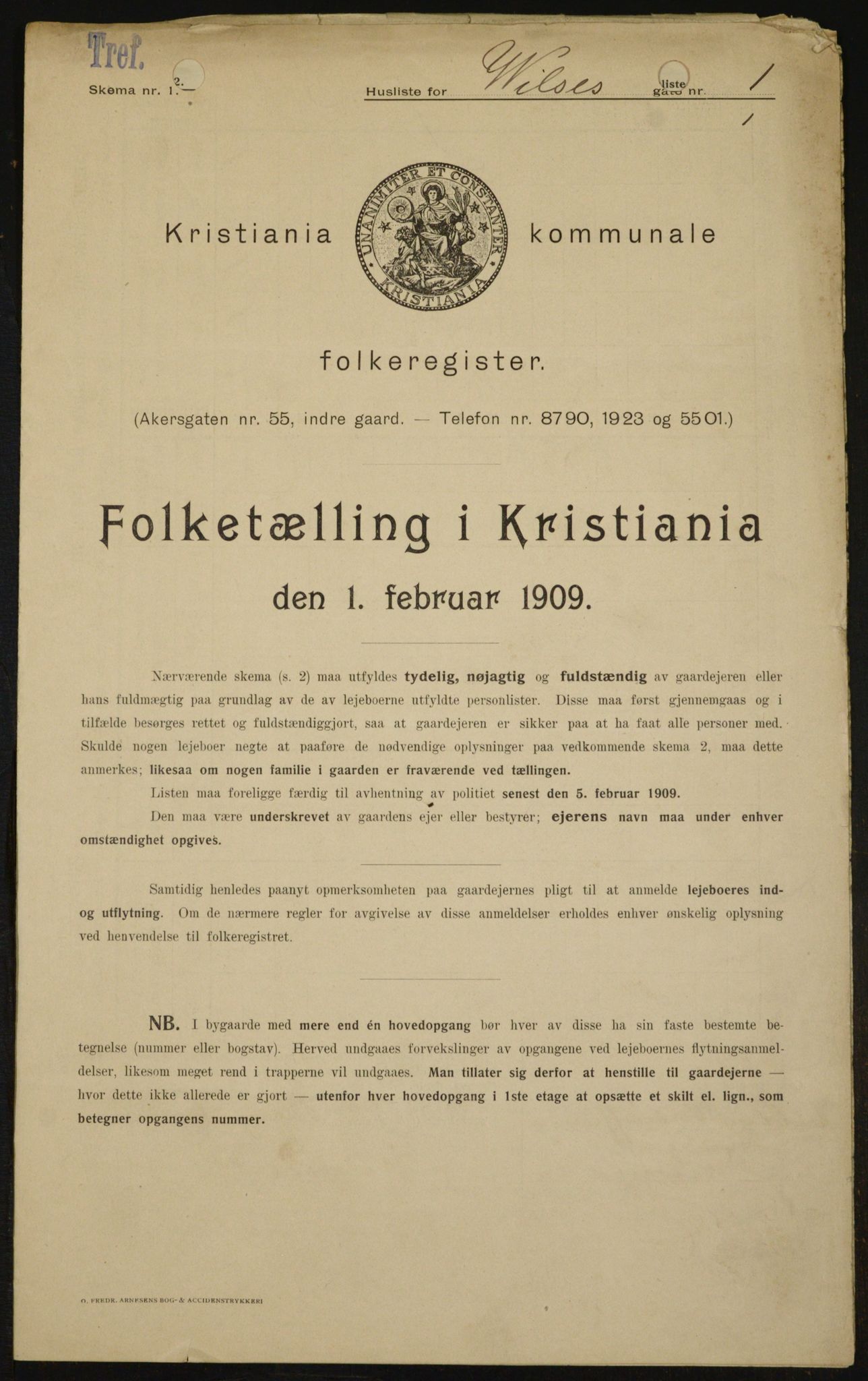 OBA, Municipal Census 1909 for Kristiania, 1909, p. 116428