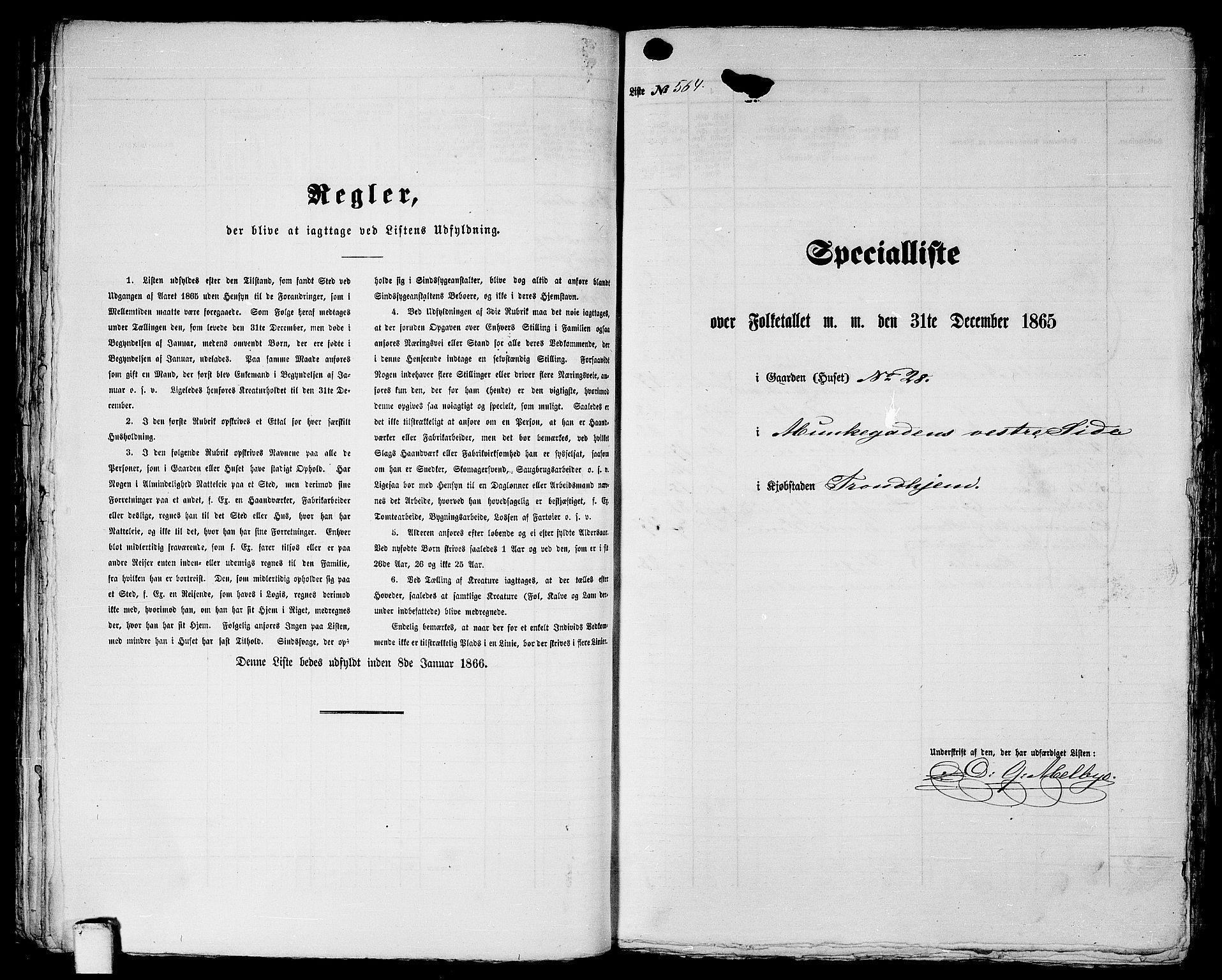 RA, 1865 census for Trondheim, 1865, p. 1176