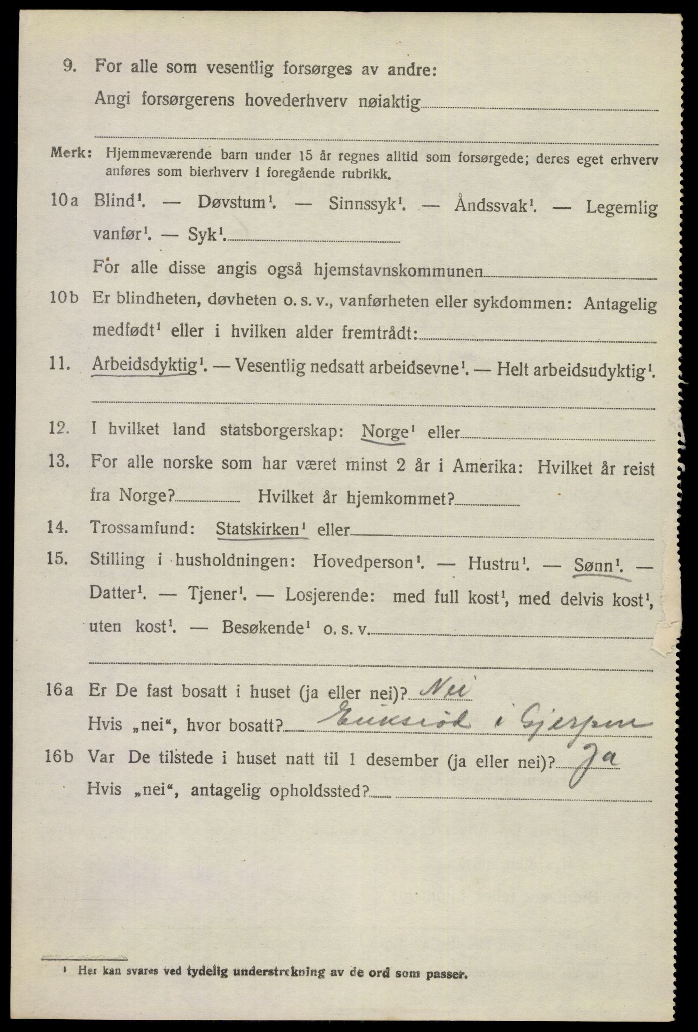 SAKO, 1920 census for Gjerpen, 1920, p. 6843