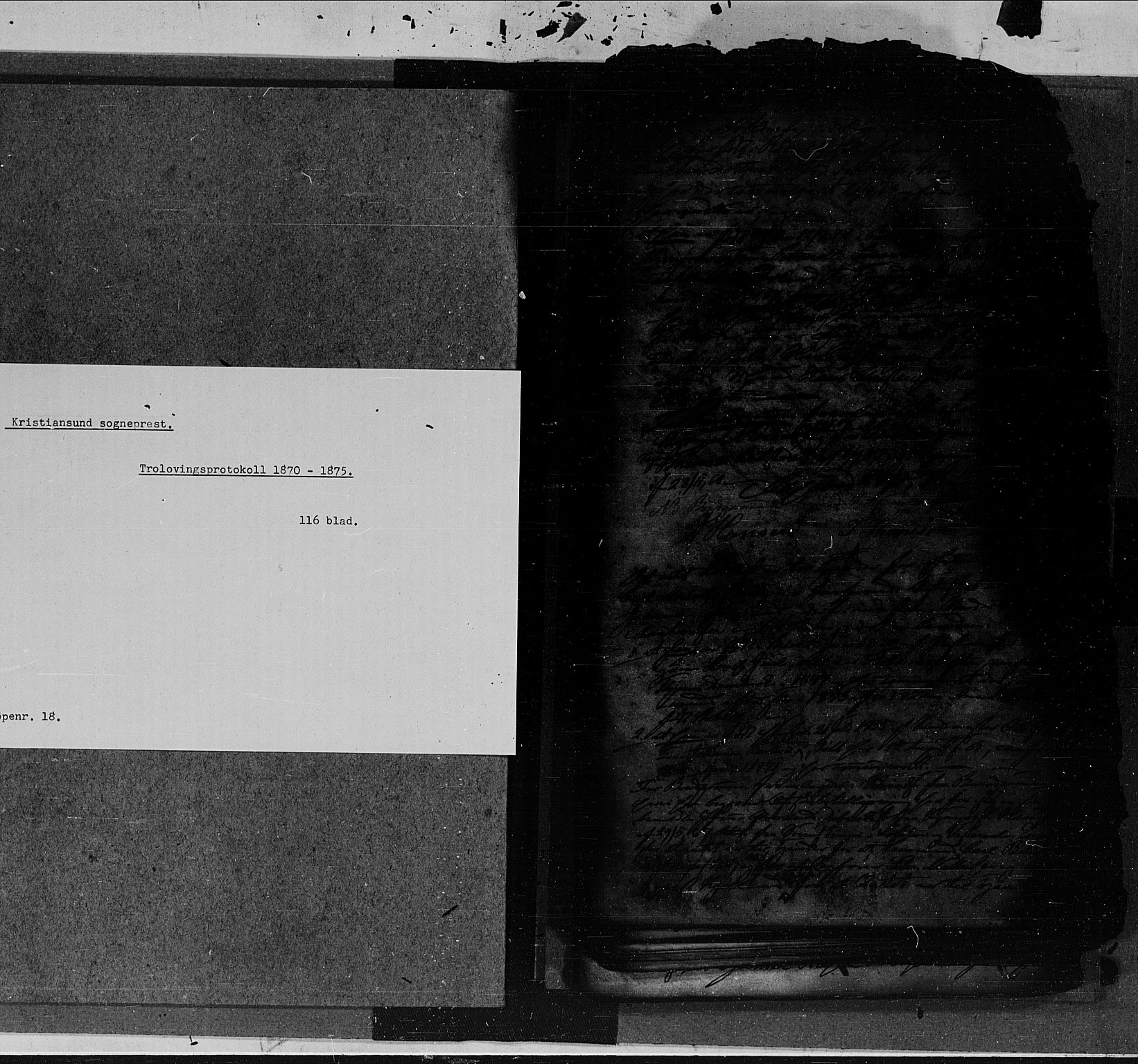 Kristiansund sokneprestkontor, AV/SAT-A-1068/1/I/I1: Best man's statements no. 18, 1870-1875