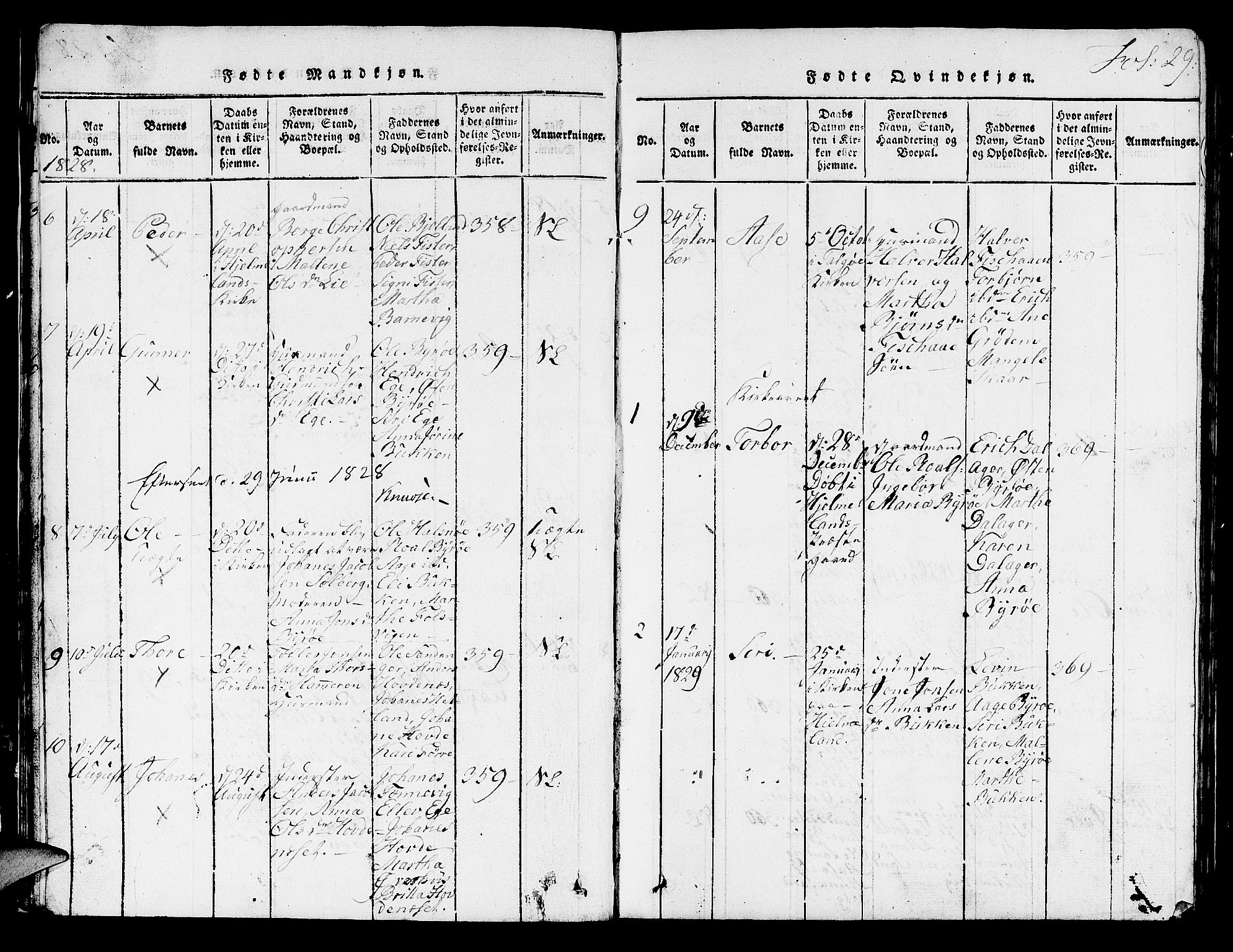 Hjelmeland sokneprestkontor, AV/SAST-A-101843/01/V/L0003: Parish register (copy) no. B 3, 1816-1841, p. 29