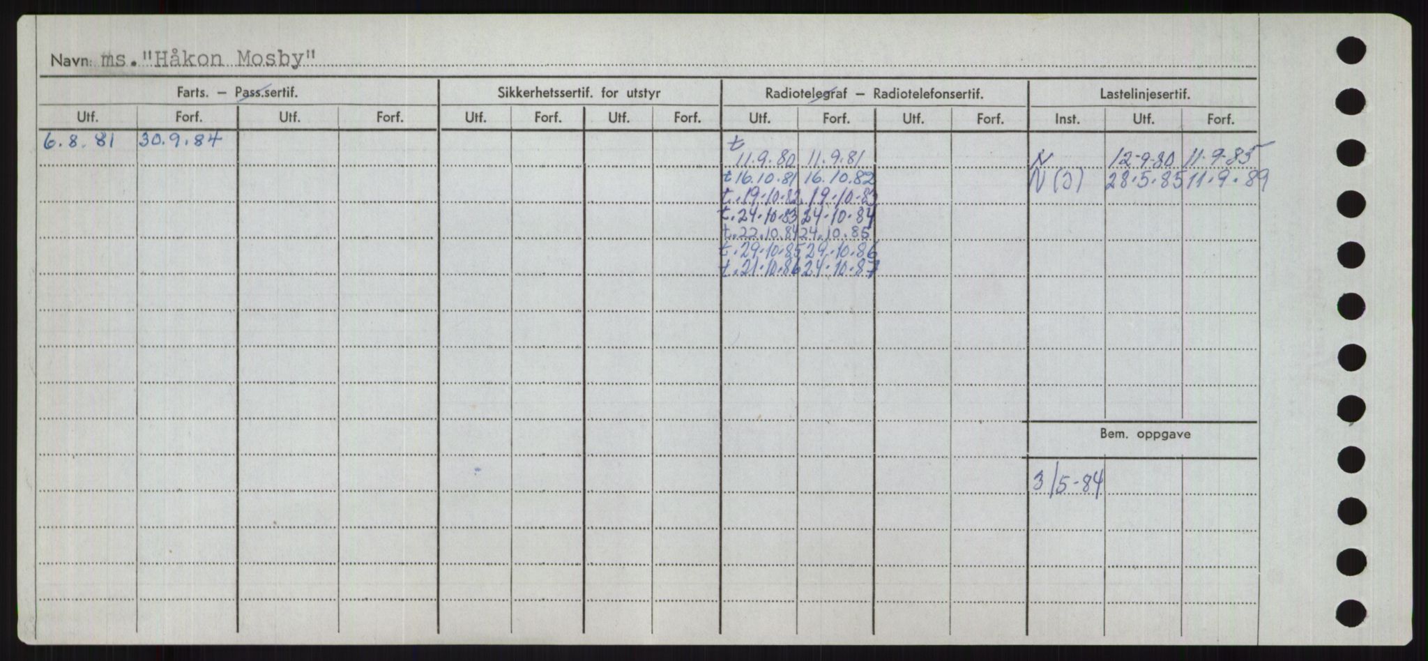 Sjøfartsdirektoratet med forløpere, Skipsmålingen, RA/S-1627/H/Ha/L0003/0001: Fartøy, Hilm-Mar / Fartøy, Hilm-Kol, p. 240