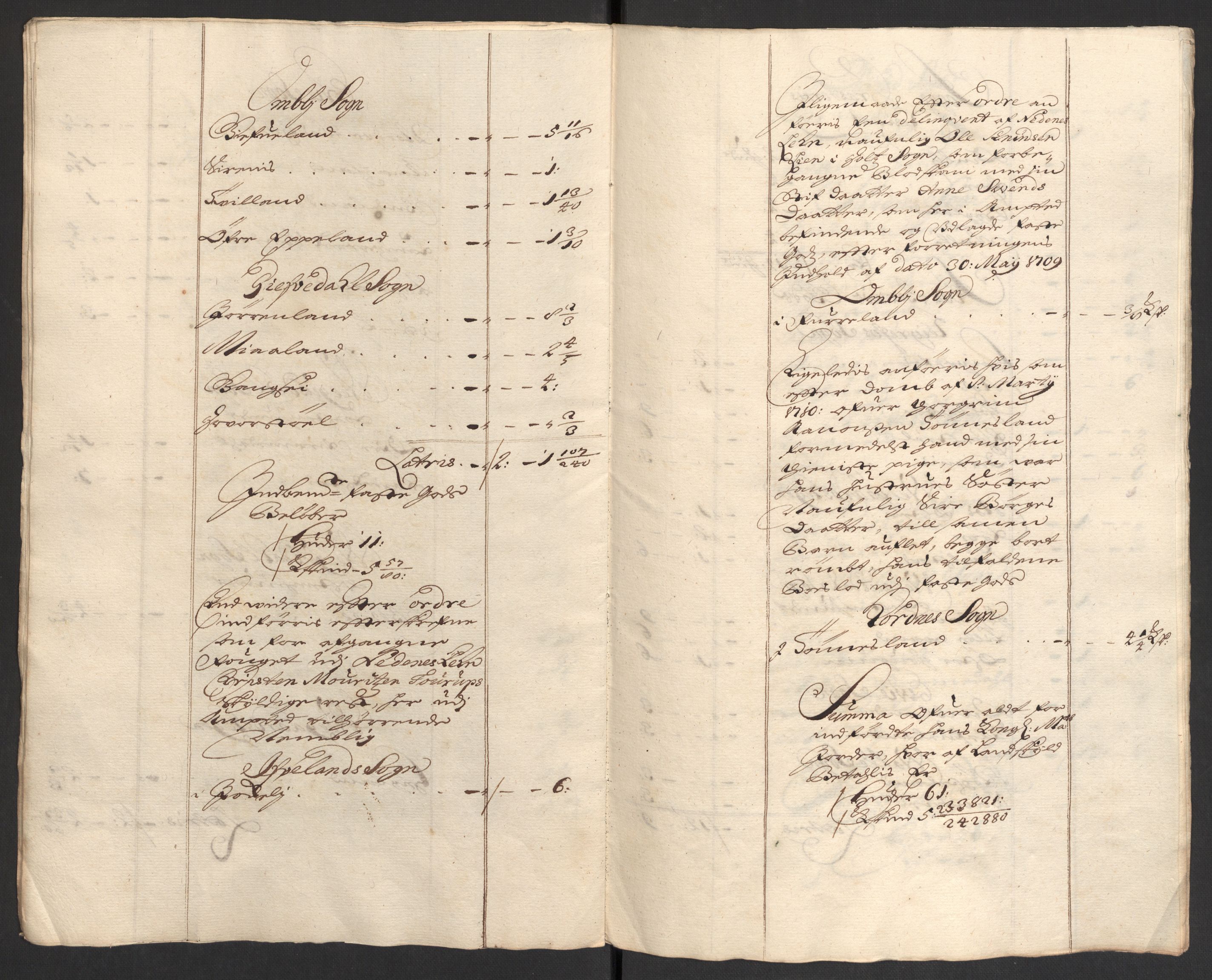 Rentekammeret inntil 1814, Reviderte regnskaper, Fogderegnskap, RA/EA-4092/R40/L2449: Fogderegnskap Råbyggelag, 1709-1711, p. 119