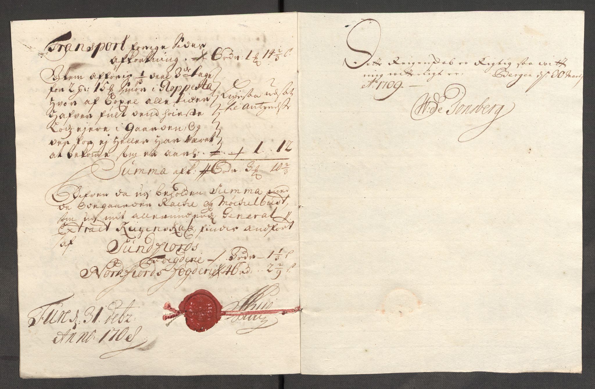 Rentekammeret inntil 1814, Reviderte regnskaper, Fogderegnskap, AV/RA-EA-4092/R53/L3431: Fogderegnskap Sunn- og Nordfjord, 1708, p. 97