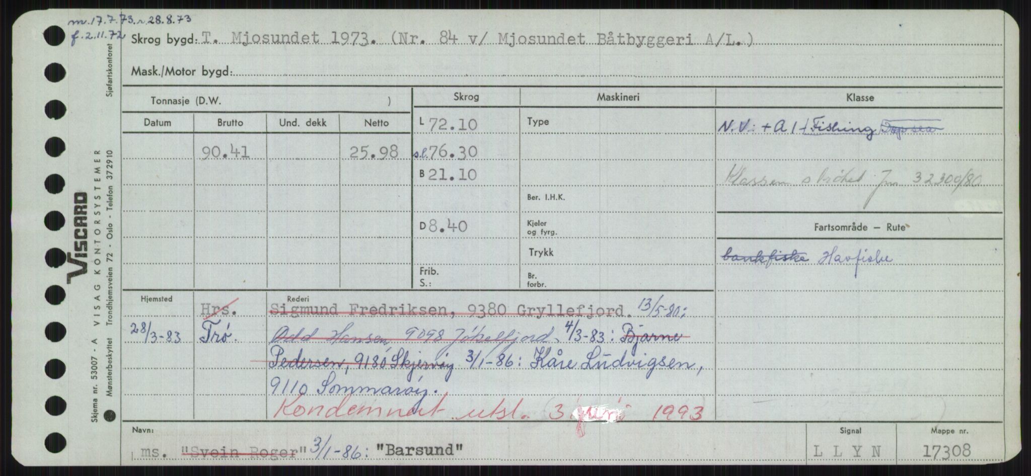 Sjøfartsdirektoratet med forløpere, Skipsmålingen, RA/S-1627/H/Hd/L0003: Fartøy, B-Bev, p. 329