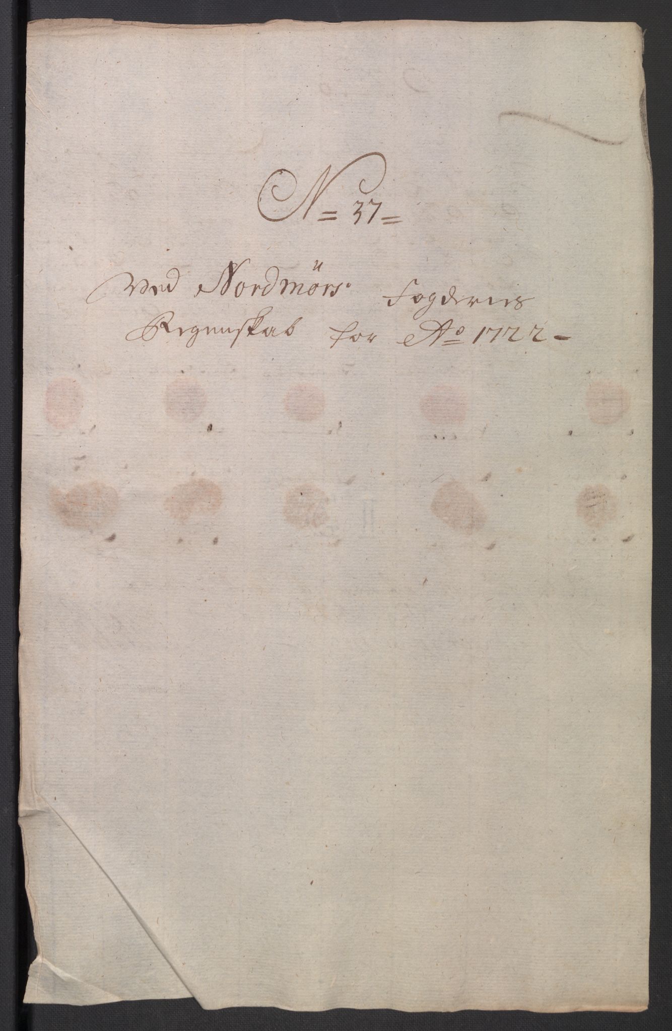Rentekammeret inntil 1814, Reviderte regnskaper, Fogderegnskap, RA/EA-4092/R56/L3755: Fogderegnskap Nordmøre, 1722, p. 265
