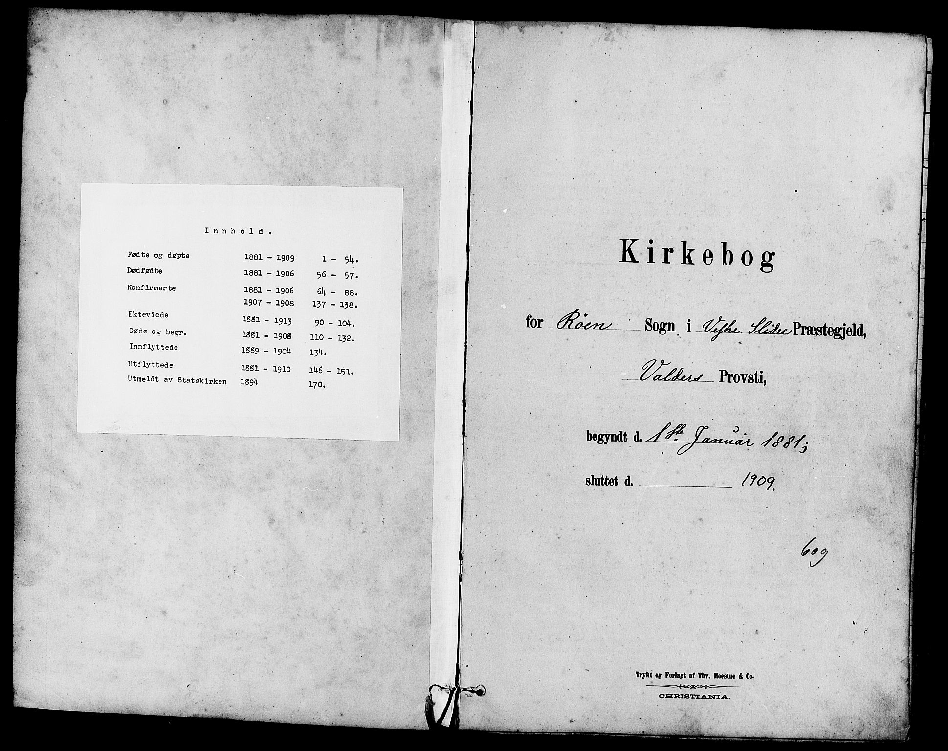 Vestre Slidre prestekontor, SAH/PREST-136/H/Ha/Hab/L0005: Parish register (copy) no. 5, 1881-1913