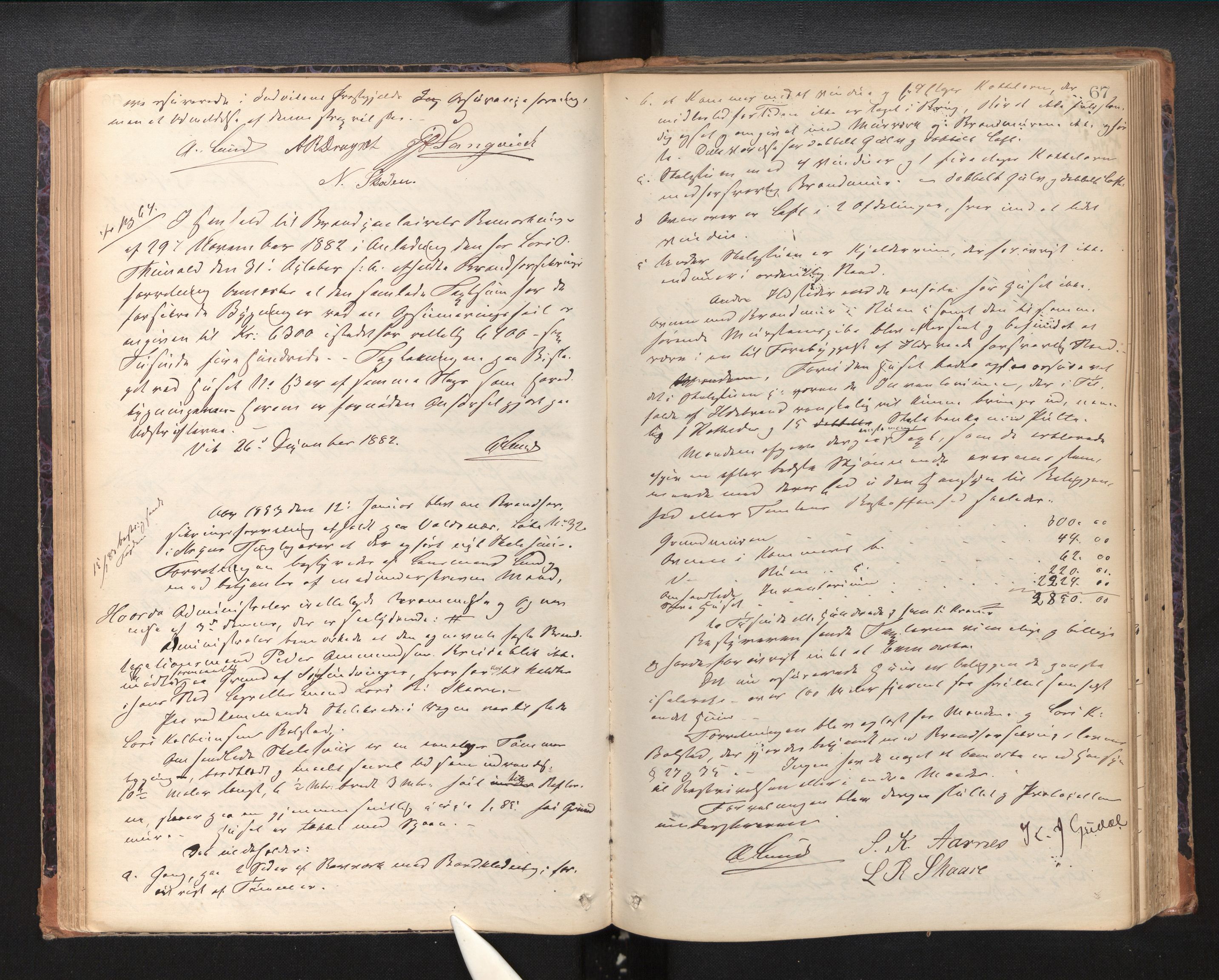 Lensmannen i Stryn og Innvik, AV/SAB-A-30201/0012/L0001: Branntakstprotokoll, 1872-1937, p. 66b-67a
