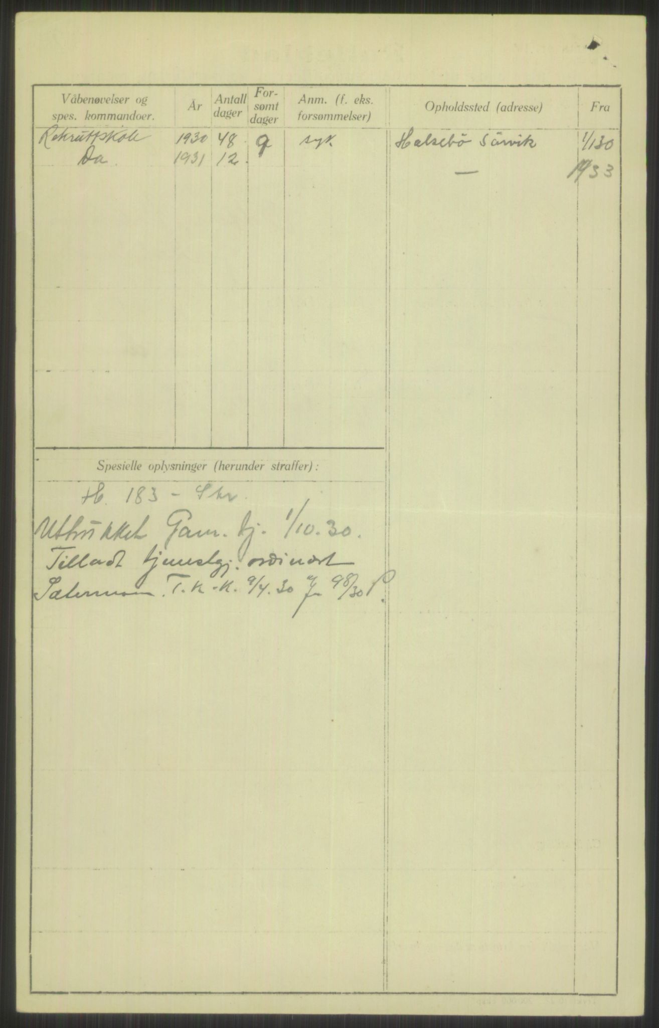 Forsvaret, Troms infanteriregiment nr. 16, AV/RA-RAFA-3146/P/Pa/L0014: Rulleblad for regimentets menige mannskaper, årsklasse 1930, 1930, p. 372