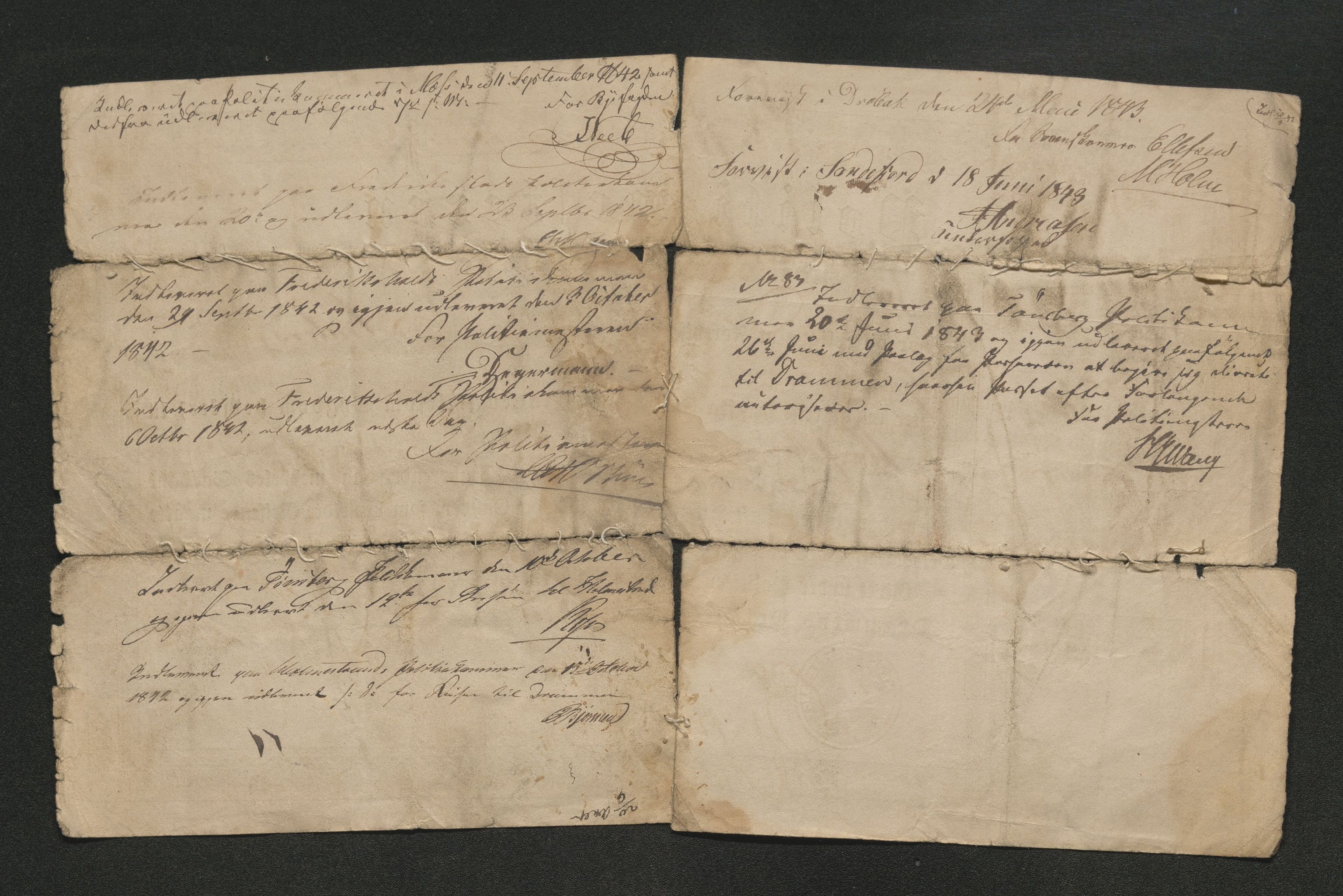 Drammen politikammer, AV/SAKO-A-623/I/Ia/Iab/L0007: Innleverte pass, 1843-1844, p. 201