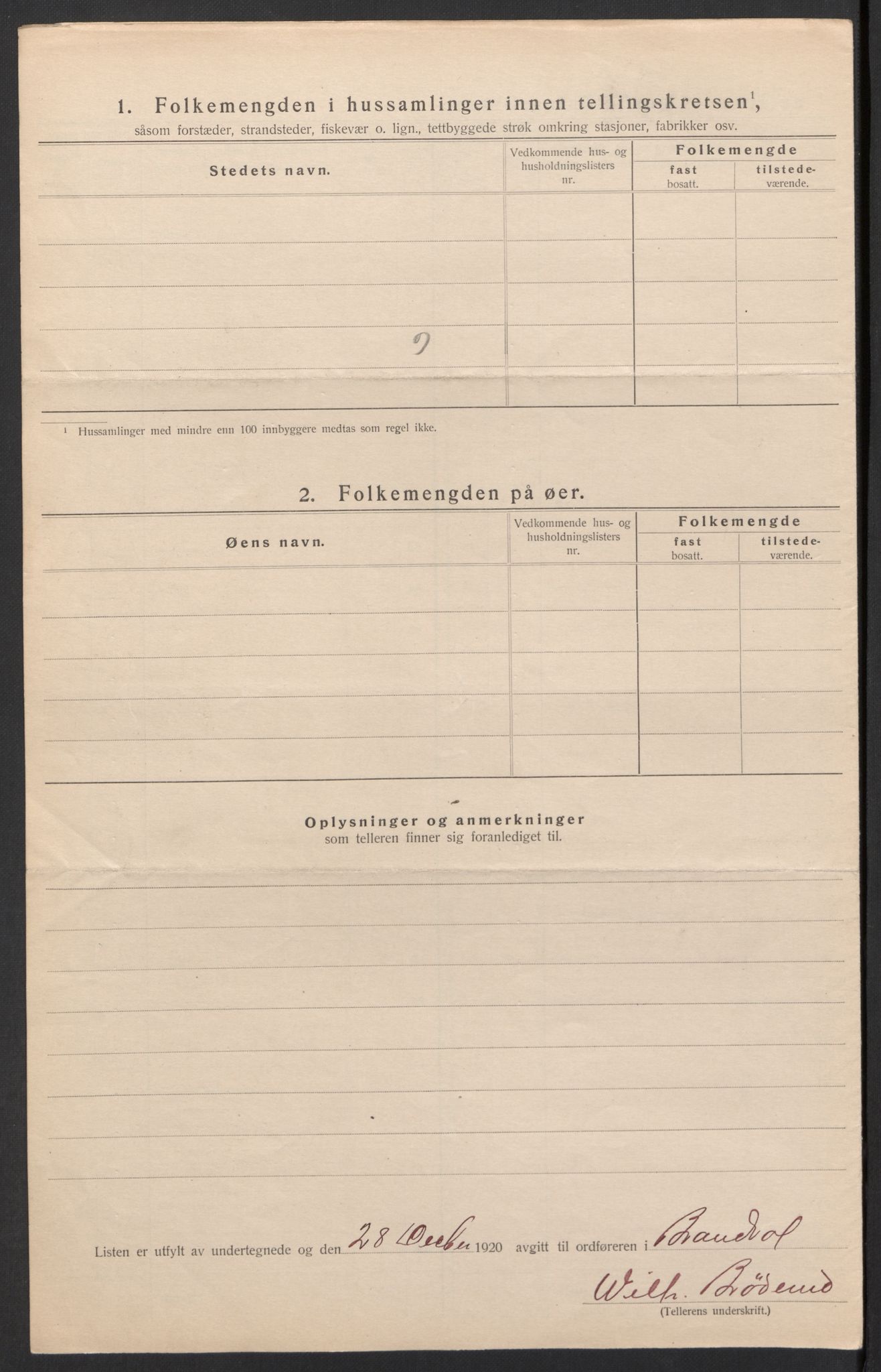 SAH, 1920 census for Brandval, 1920, p. 25