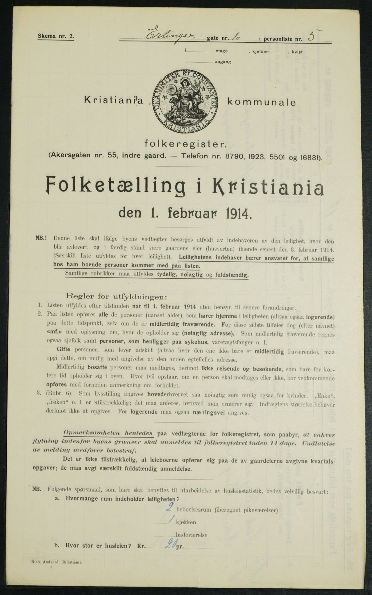 OBA, Municipal Census 1914 for Kristiania, 1914, p. 22171